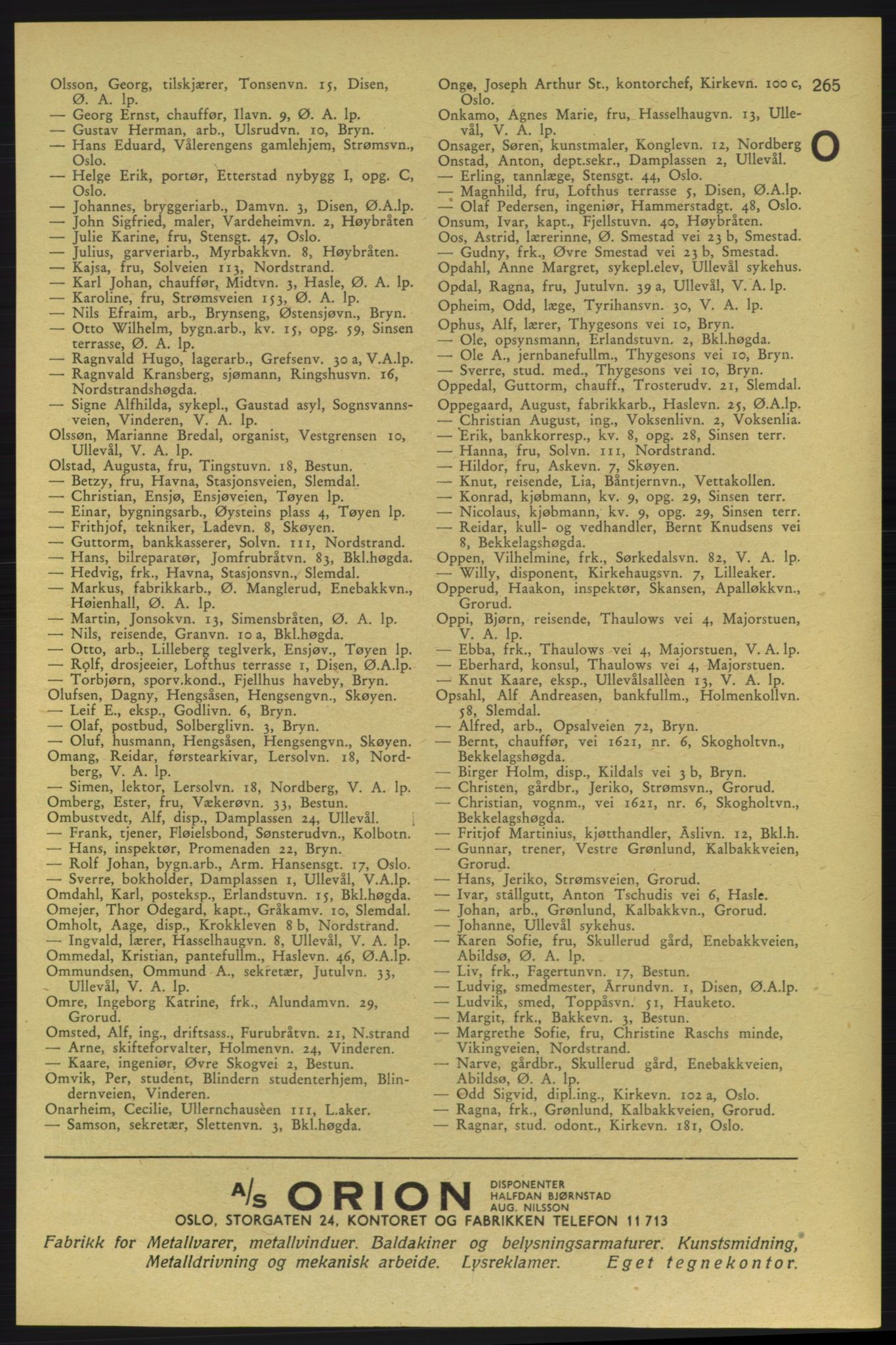 Aker adressebok/adressekalender, PUBL/001/A/006: Aker adressebok, 1937-1938, p. 265