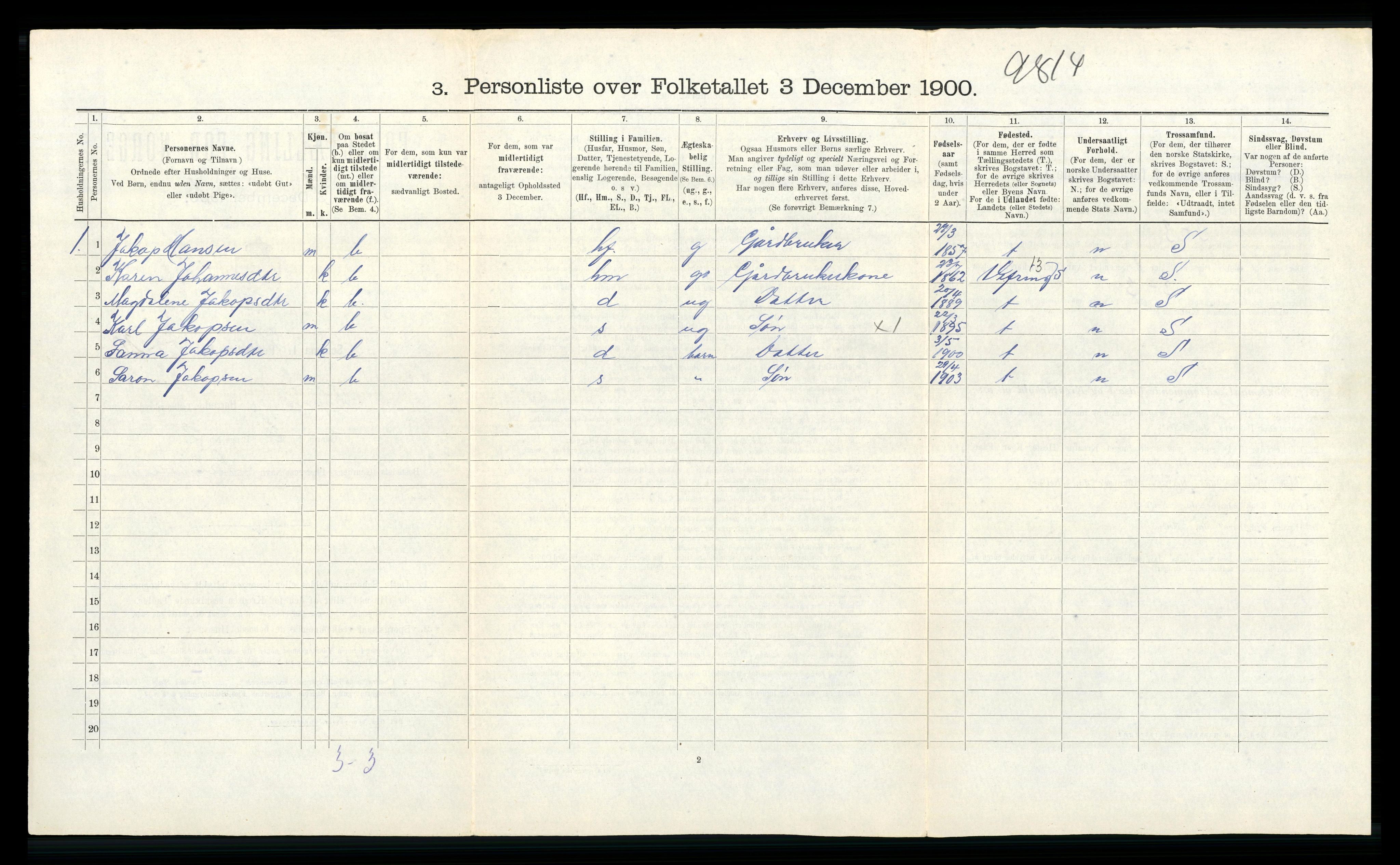 RA, 1910 census for Kinn, 1910, p. 511