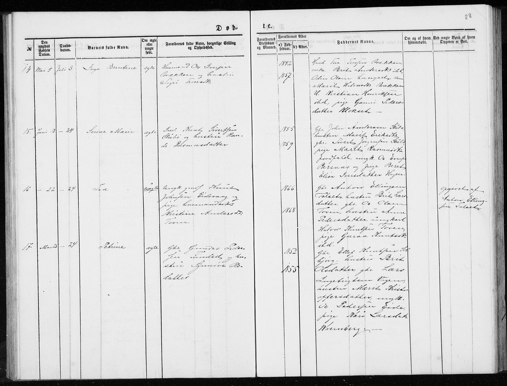 Ministerialprotokoller, klokkerbøker og fødselsregistre - Møre og Romsdal, AV/SAT-A-1454/551/L0631: Parish register (copy) no. 551C03, 1886-1894, p. 88