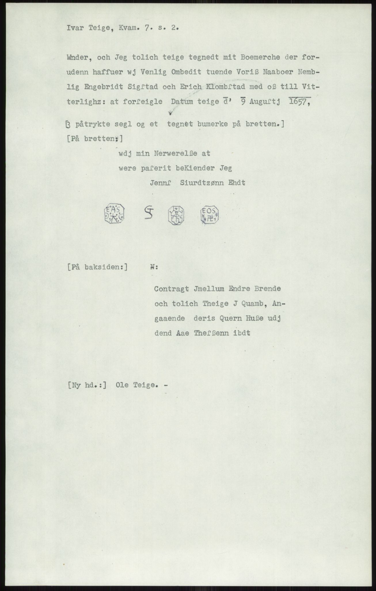 Samlinger til kildeutgivelse, Diplomavskriftsamlingen, AV/RA-EA-4053/H/Ha, p. 216