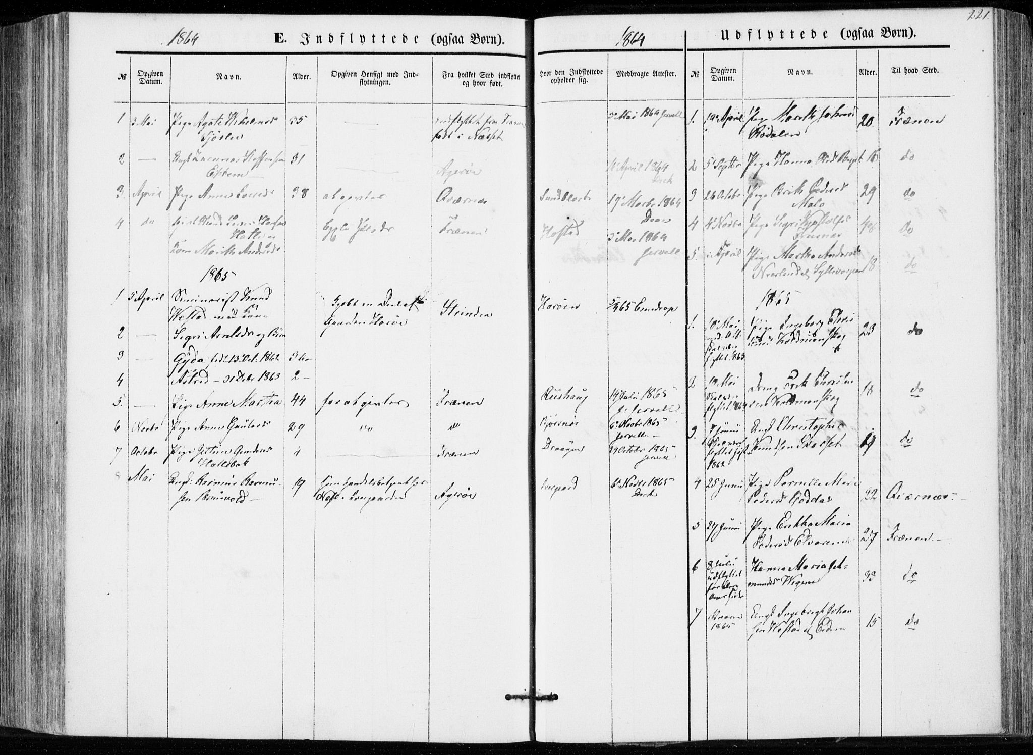 Ministerialprotokoller, klokkerbøker og fødselsregistre - Møre og Romsdal, AV/SAT-A-1454/566/L0767: Parish register (official) no. 566A06, 1852-1868, p. 221