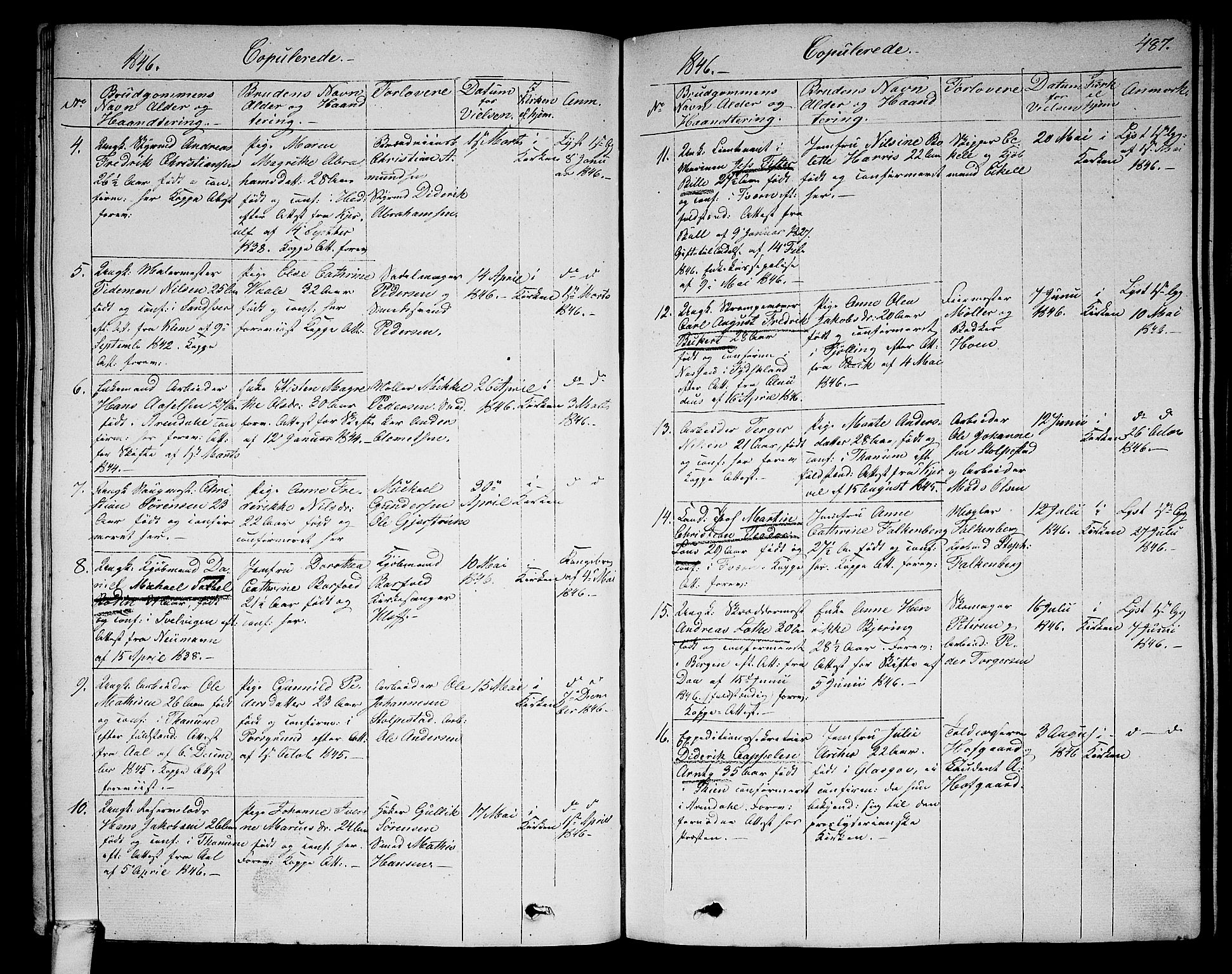 Larvik kirkebøker, SAKO/A-352/G/Ga/L0003b: Parish register (copy) no. I 3B, 1830-1870, p. 487