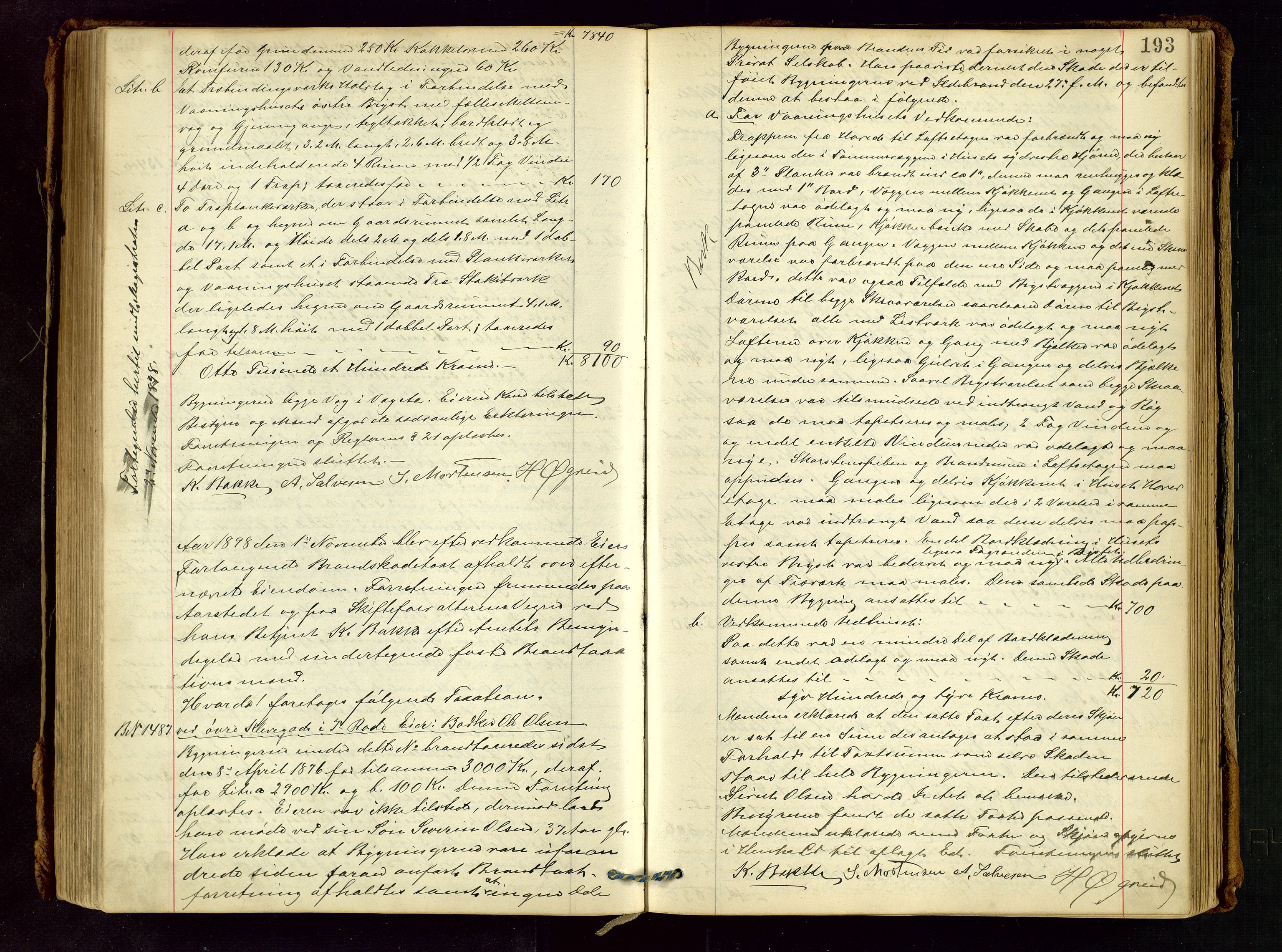 Norges Brannkasse Stavanger, AV/SAST-A-102143/F/Fd/L0003: Branntaksprotokoll nr. 14, 1895-1900, p. 192b-193a