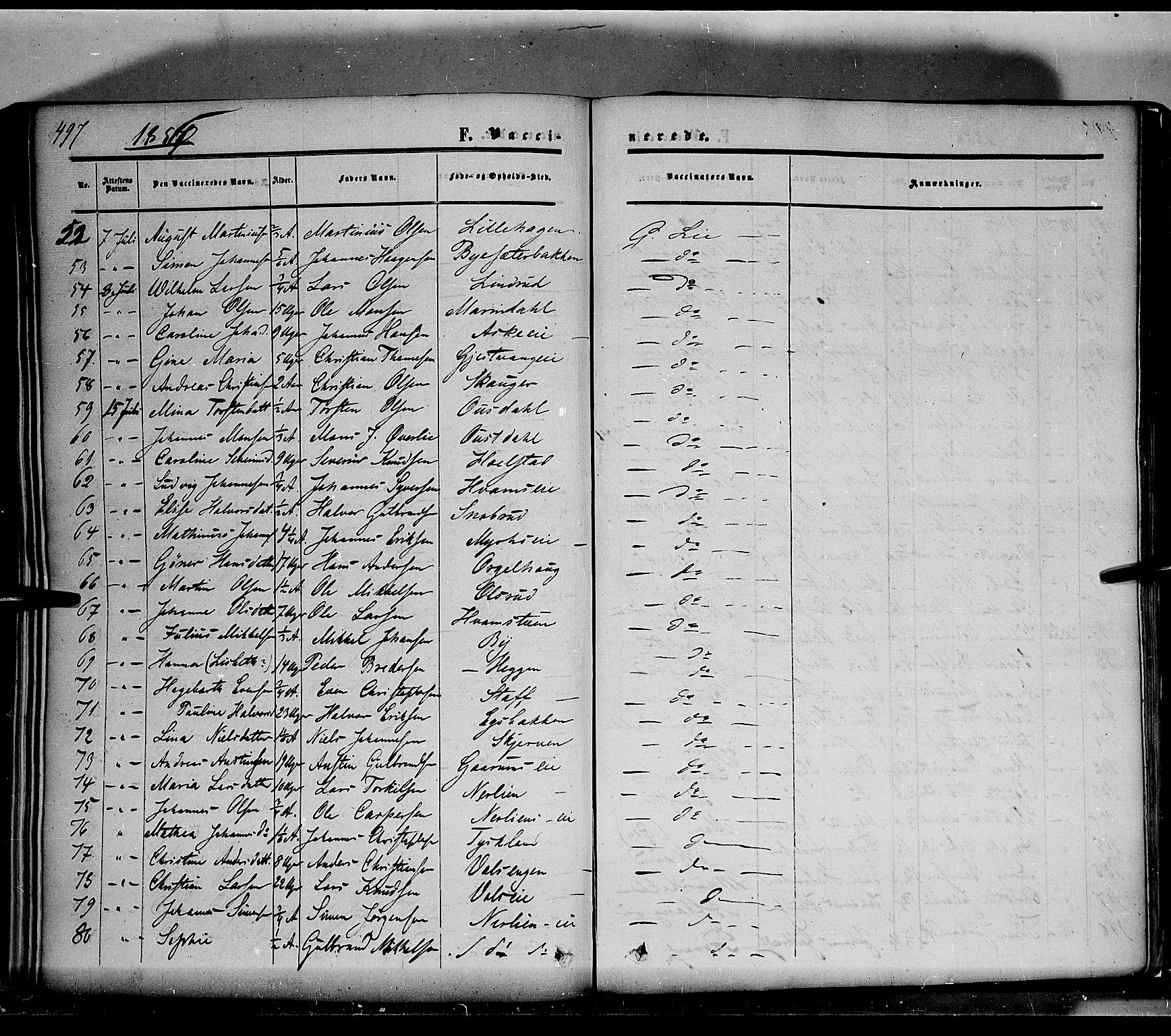 Nes prestekontor, Hedmark, AV/SAH-PREST-020/K/Ka/L0004: Parish register (official) no. 4, 1852-1886, p. 497