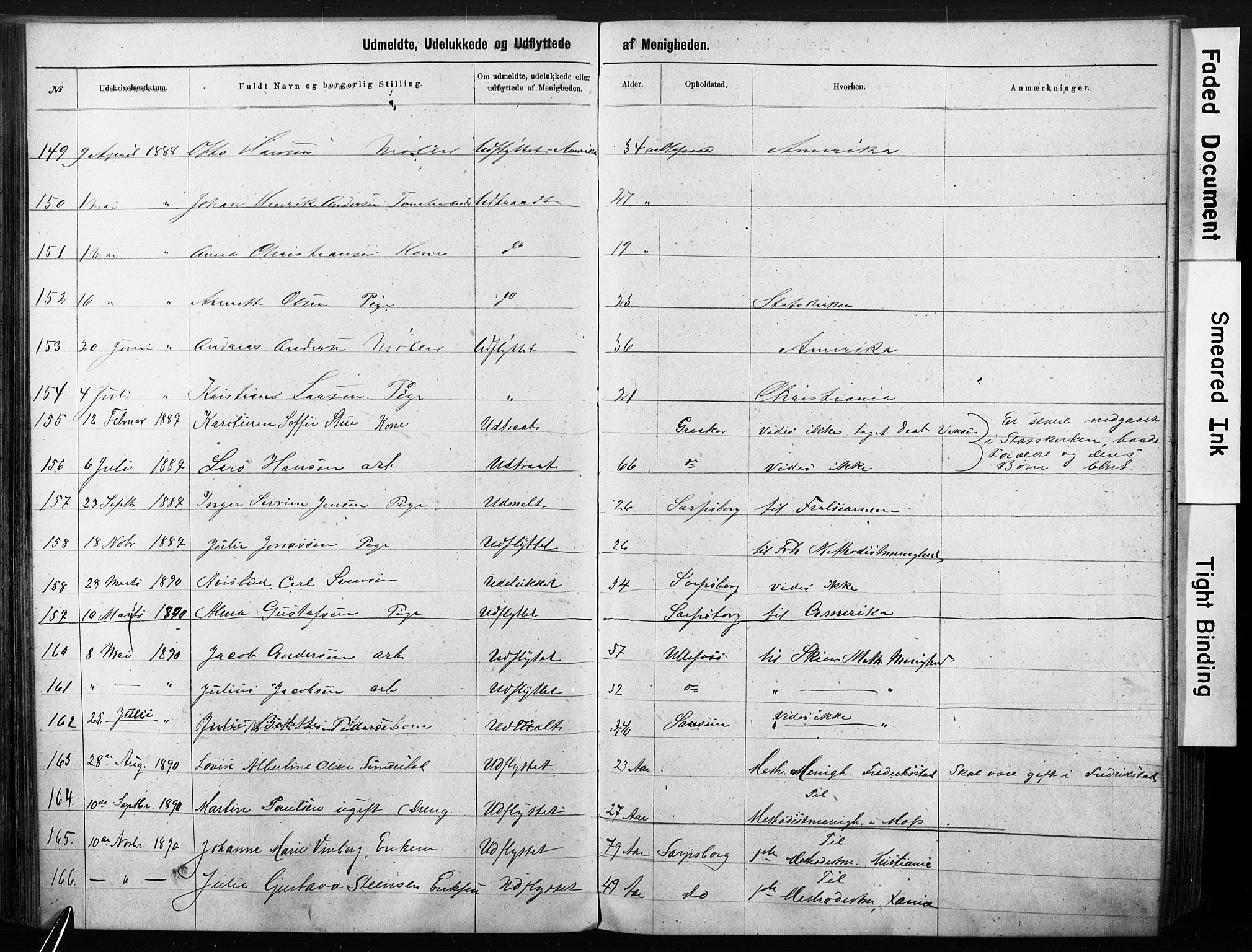 Sarpsborg metodistkirke, SAO/PAO-0233/A/L0003: Dissenter register no. 3, 1856-1893