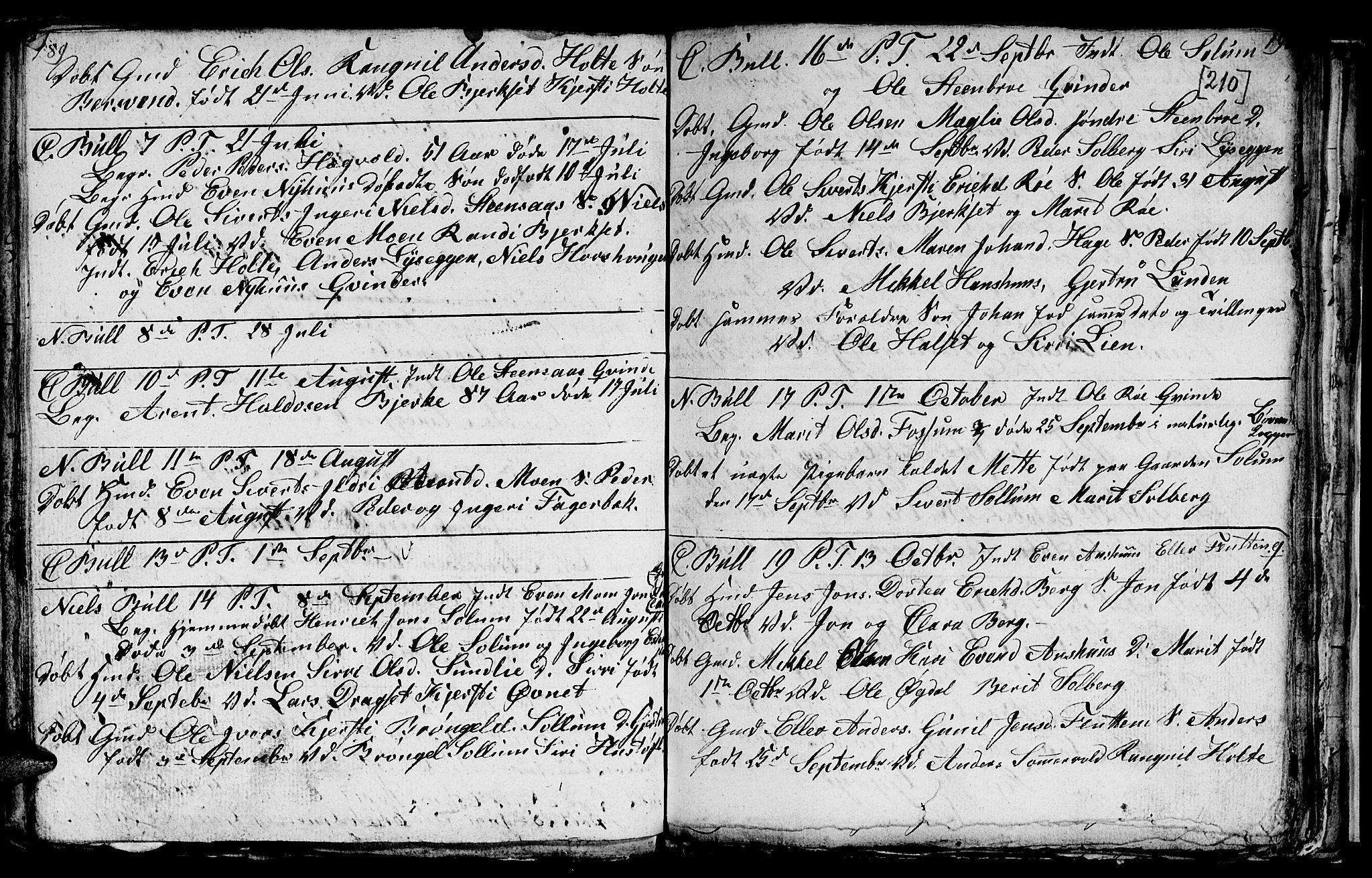 Ministerialprotokoller, klokkerbøker og fødselsregistre - Sør-Trøndelag, SAT/A-1456/689/L1042: Parish register (copy) no. 689C01, 1812-1841, p. 209-210