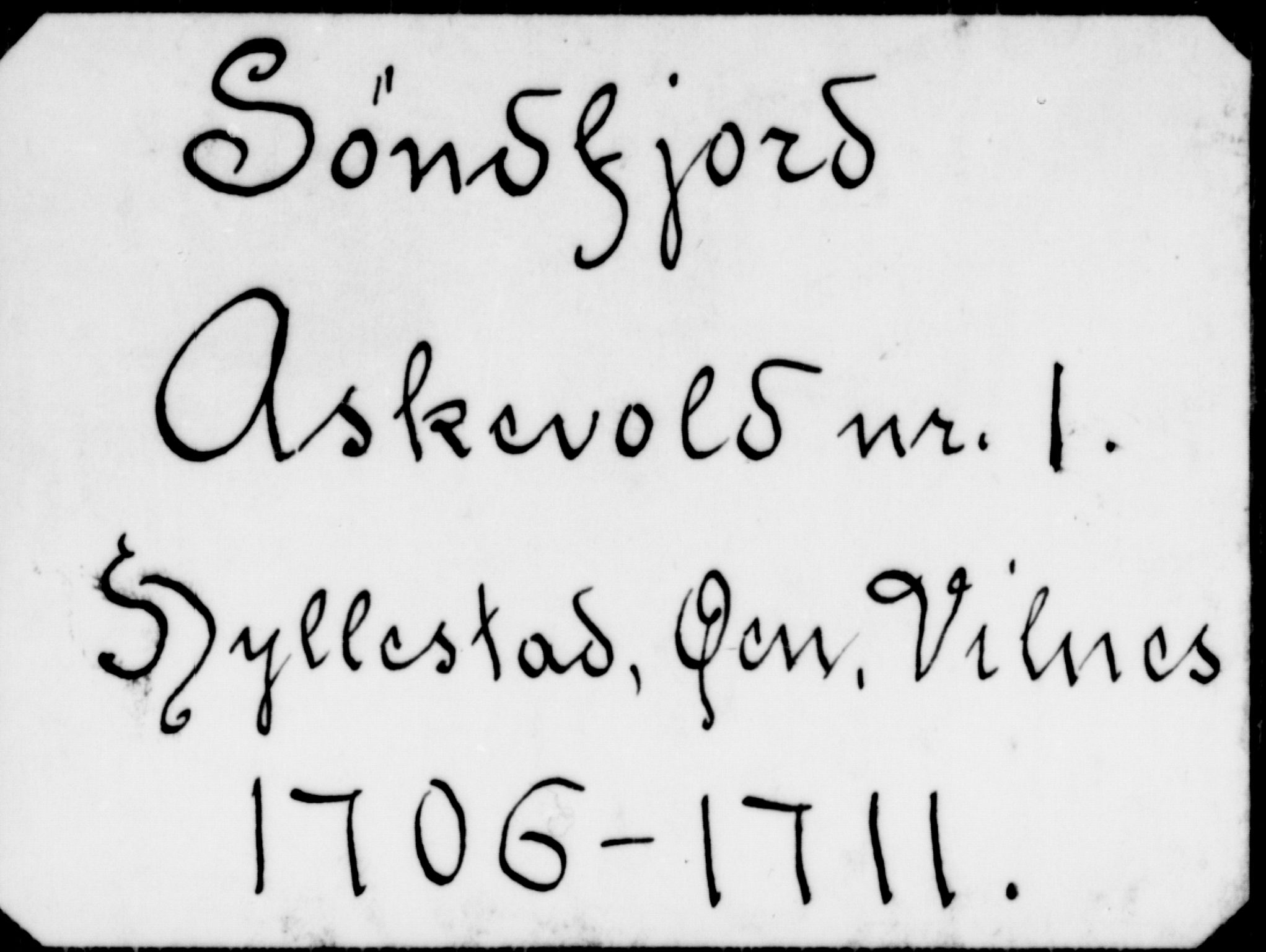 Askvoll sokneprestembete, SAB/A-79501/H/Haa/Haaa/L0001: Parish register (official) no. A 1, 1706-1711