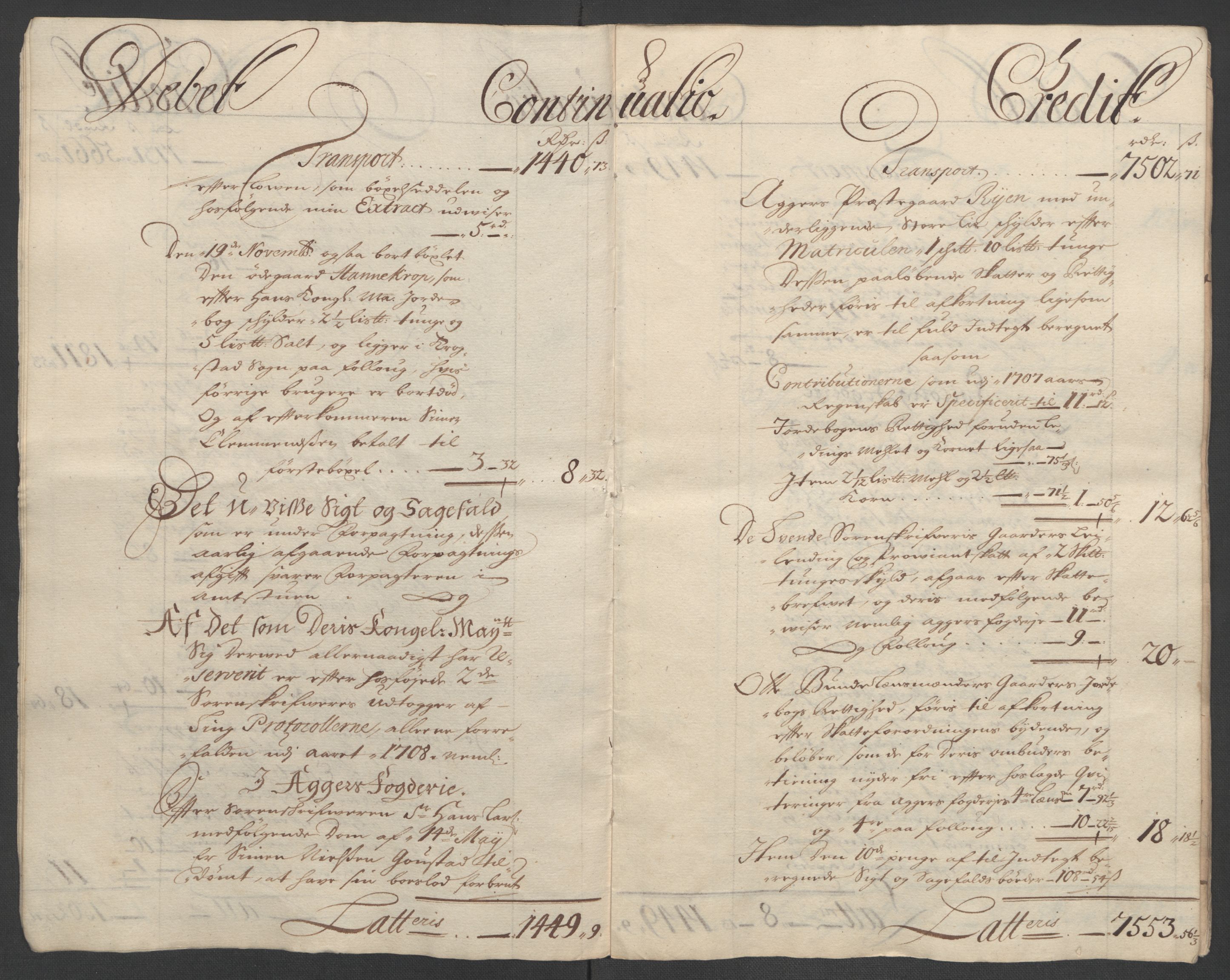 Rentekammeret inntil 1814, Reviderte regnskaper, Fogderegnskap, AV/RA-EA-4092/R10/L0447: Fogderegnskap Aker og Follo, 1707-1709, p. 214