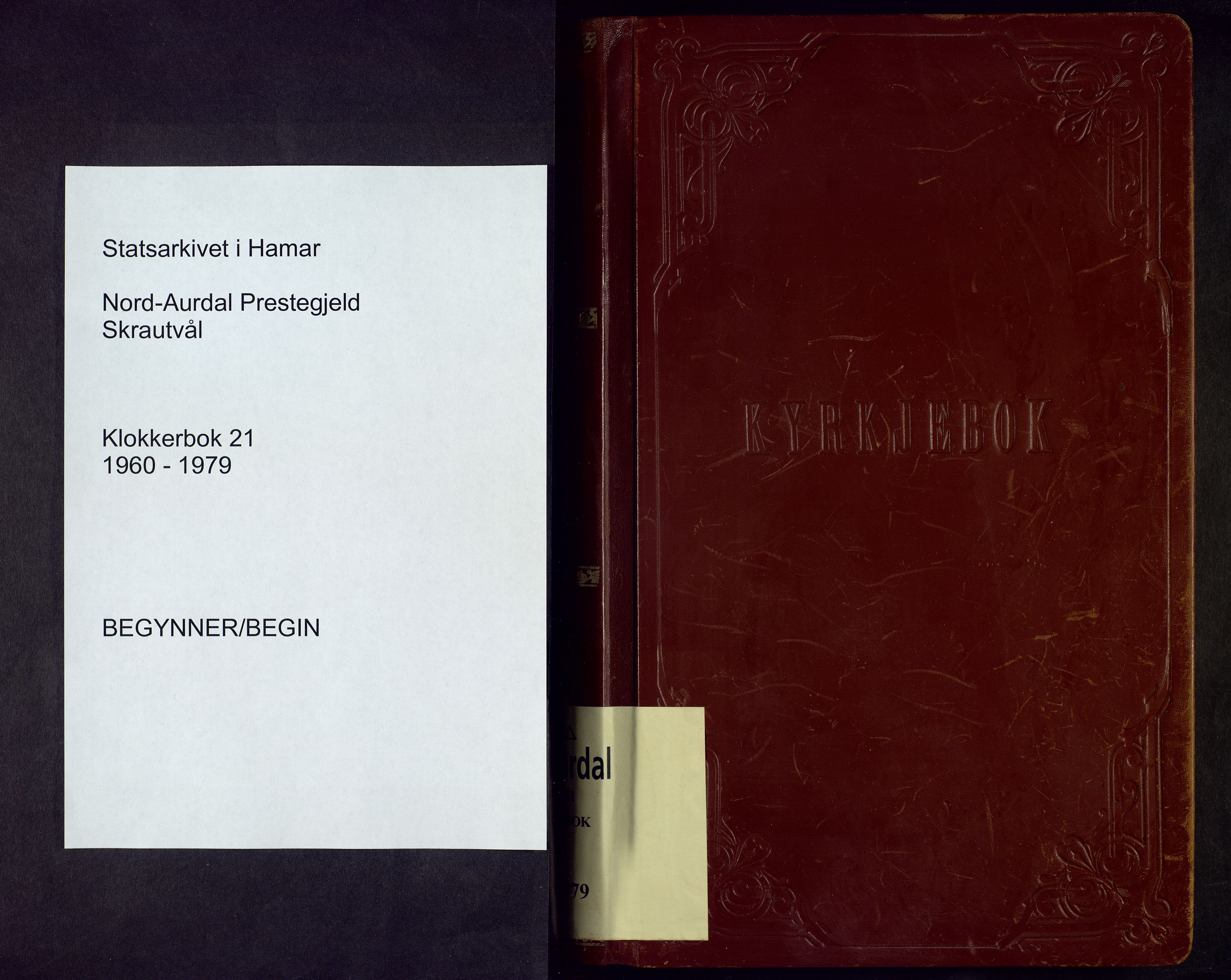 Nord-Aurdal prestekontor, SAH/PREST-132/H/Ha/Hab/L0021: Parish register (copy) no. 21, 1960-1979