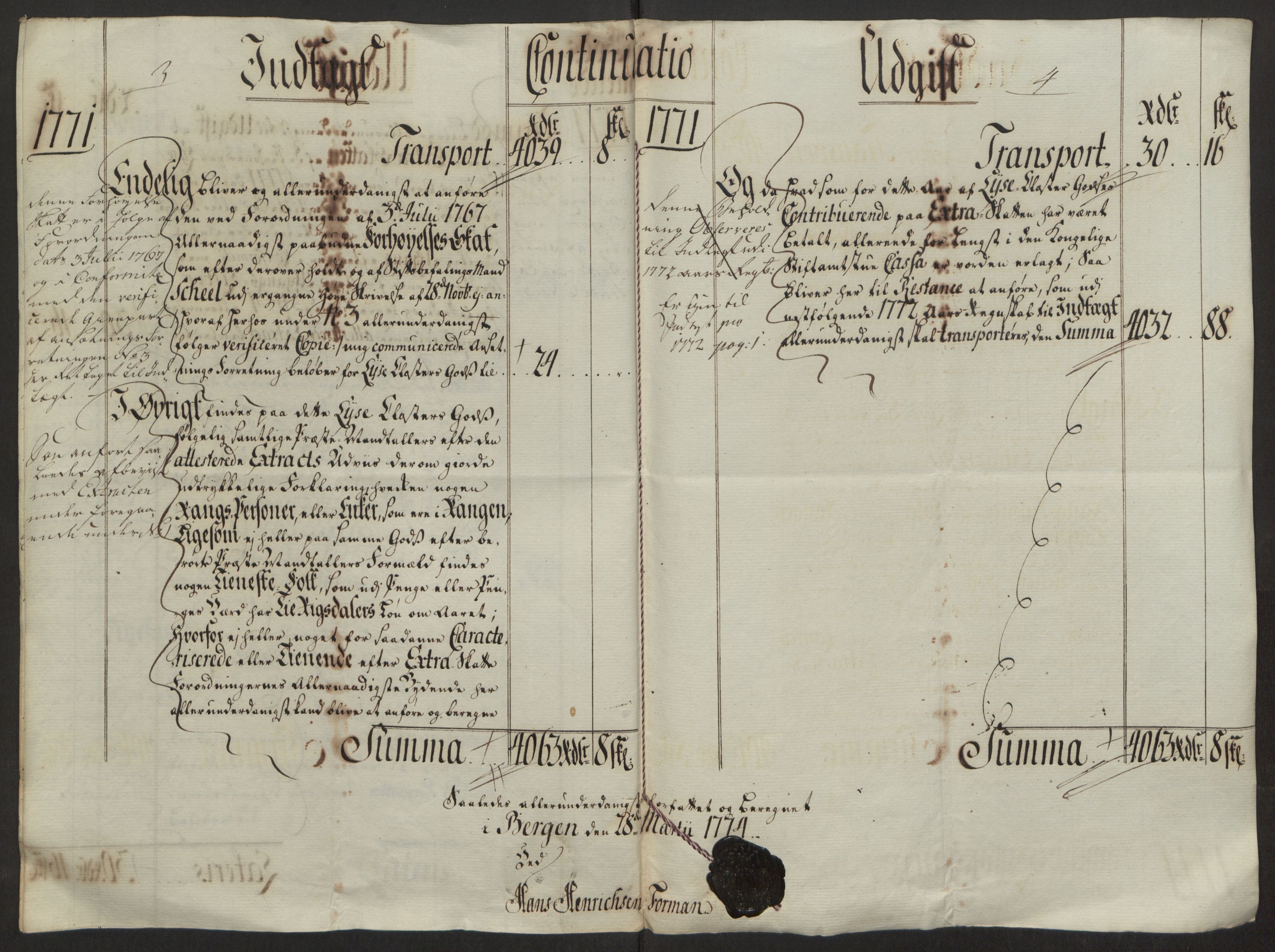 Rentekammeret inntil 1814, Reviderte regnskaper, Fogderegnskap, AV/RA-EA-4092/R50/L3180: Ekstraskatten Lyse kloster, 1762-1783, p. 248