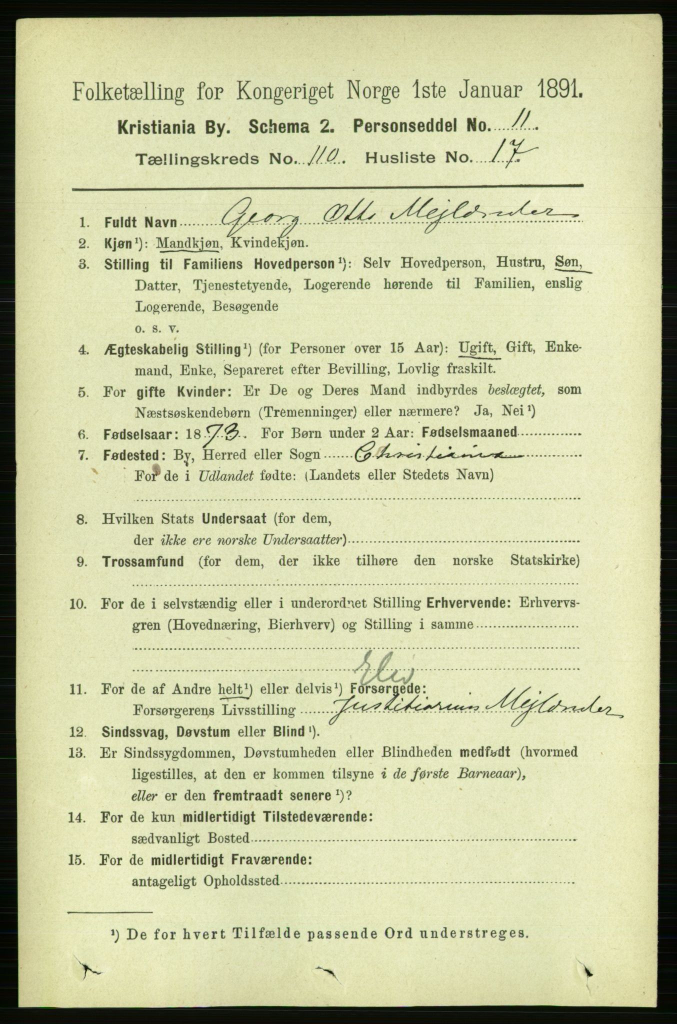 RA, 1891 census for 0301 Kristiania, 1891, p. 57574