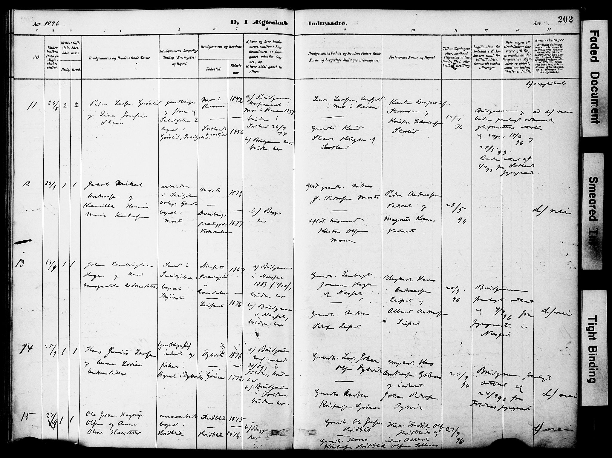 Ministerialprotokoller, klokkerbøker og fødselsregistre - Nordland, AV/SAT-A-1459/849/L0690: Parish register (official) no. 849A02, 1890-1897, p. 202