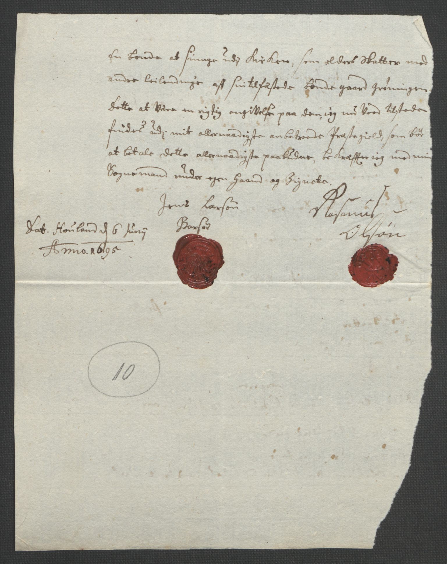 Rentekammeret inntil 1814, Reviderte regnskaper, Fogderegnskap, AV/RA-EA-4092/R47/L2857: Fogderegnskap Ryfylke, 1694-1696, p. 168