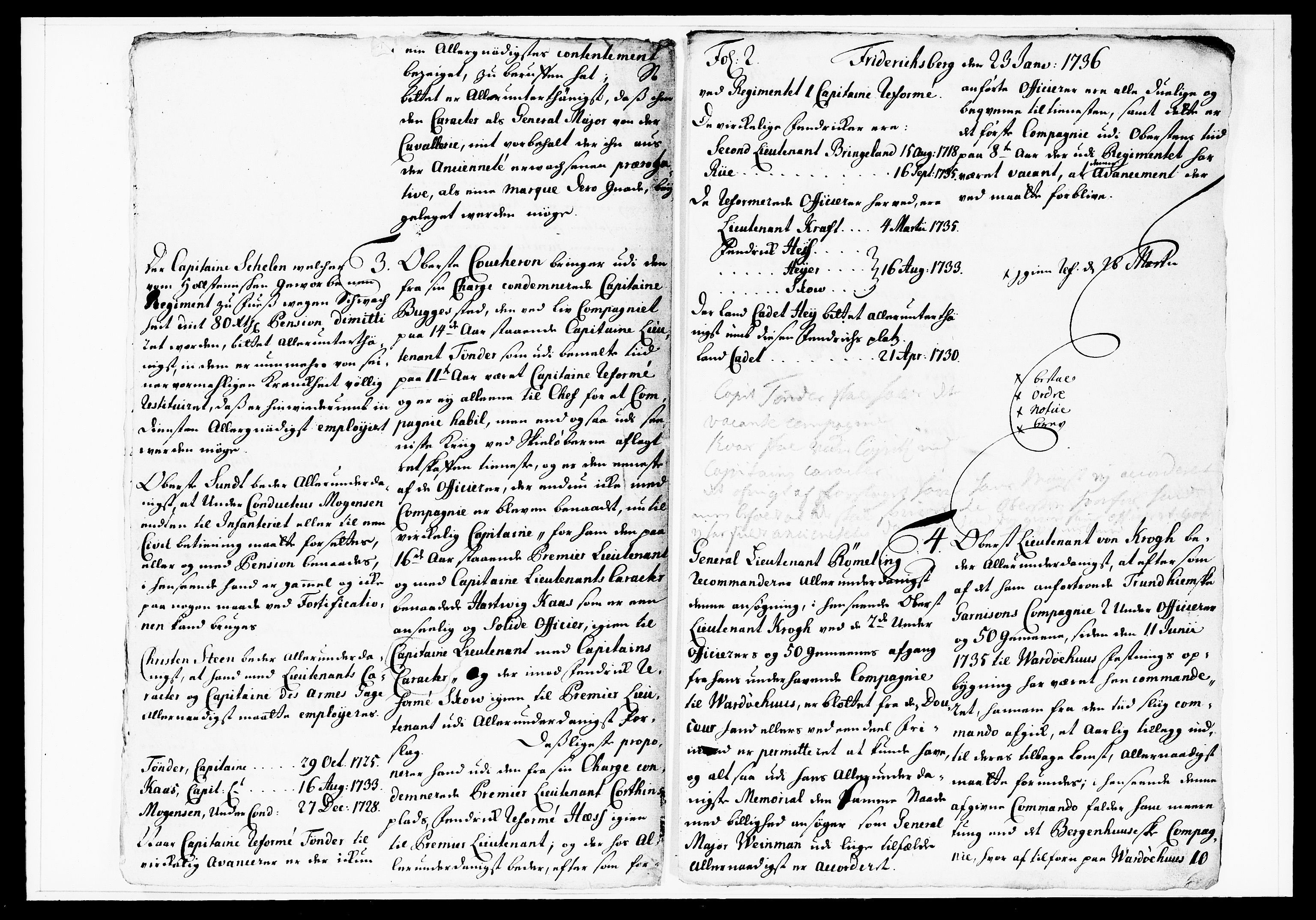 Krigskollegiet, Krigskancelliet, DRA/A-0006/-/1130-1137: Refererede sager, 1736, p. 16