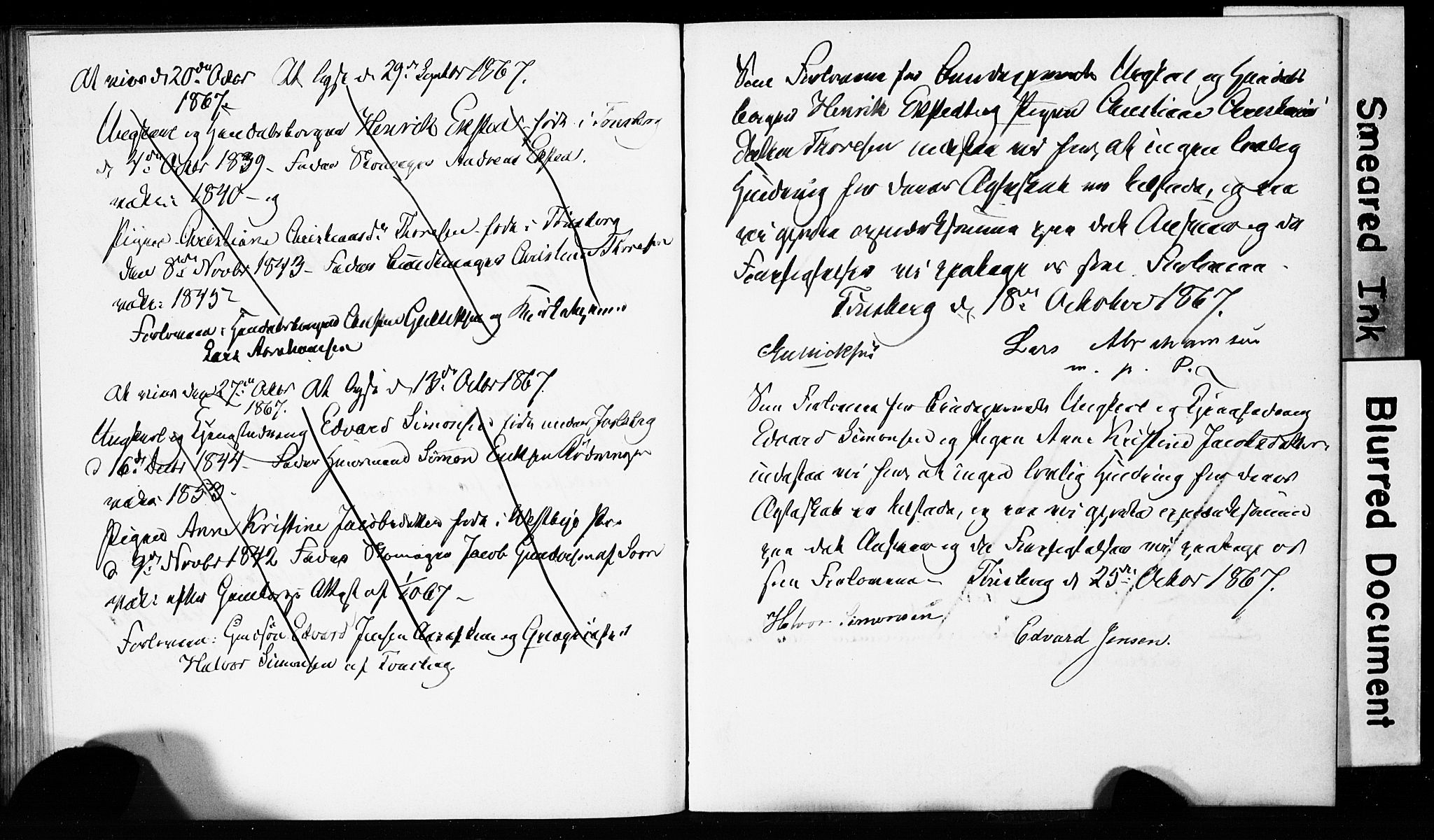 Tønsberg kirkebøker, AV/SAKO-A-330/H/Ha/L0002: Banns register no. 2, 1862-1868