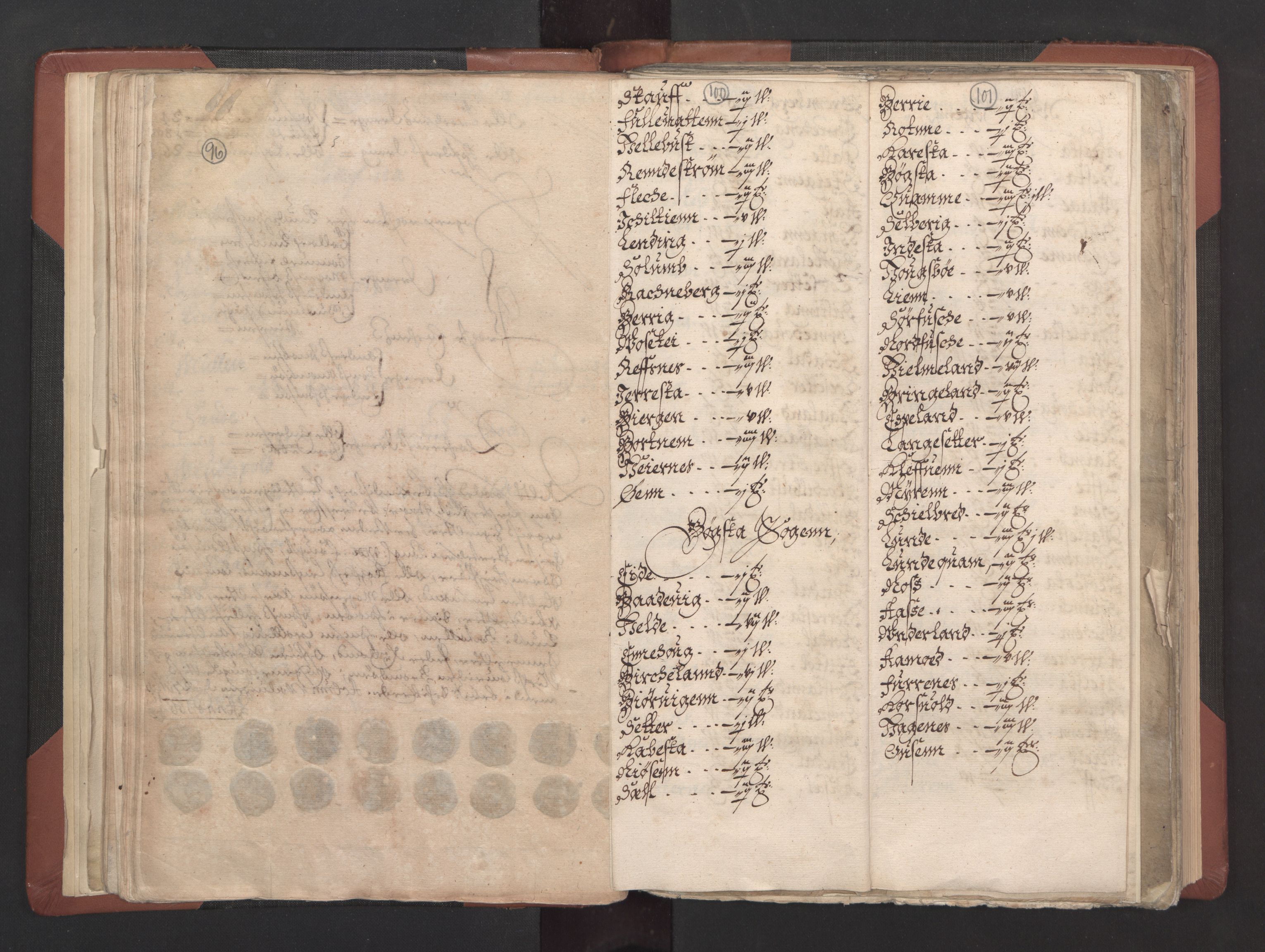 RA, Bailiff's Census 1664-1666, no. 15: Nordfjord fogderi and Sunnfjord fogderi, 1664, p. 100-101