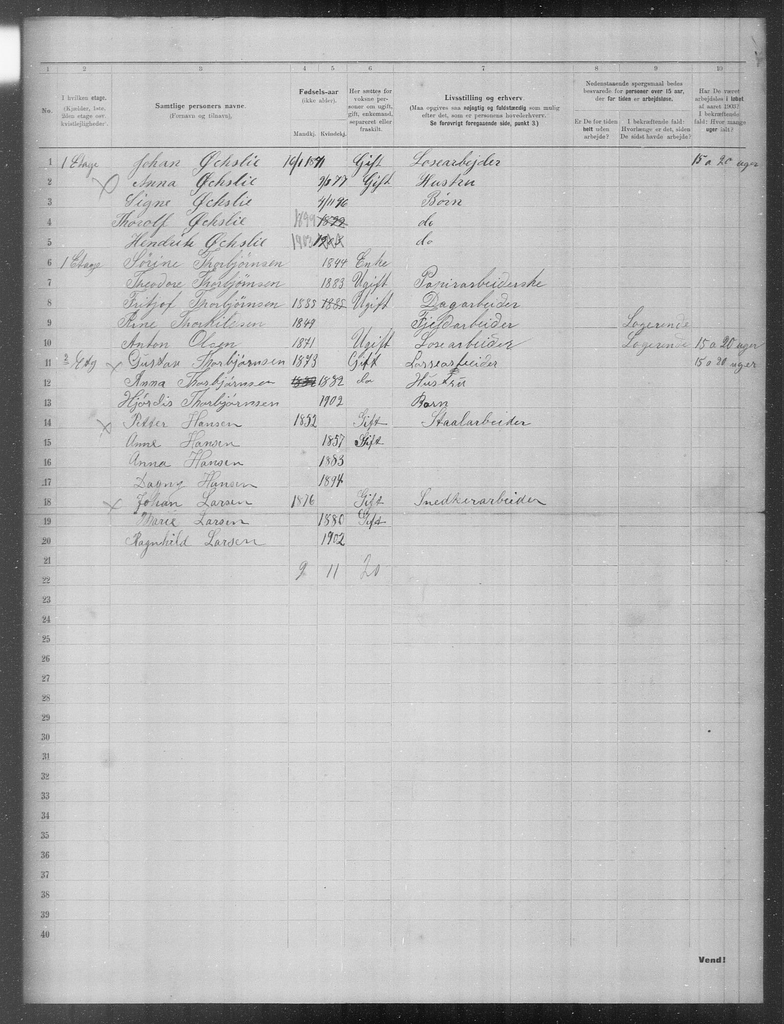 OBA, Municipal Census 1903 for Kristiania, 1903, p. 13863