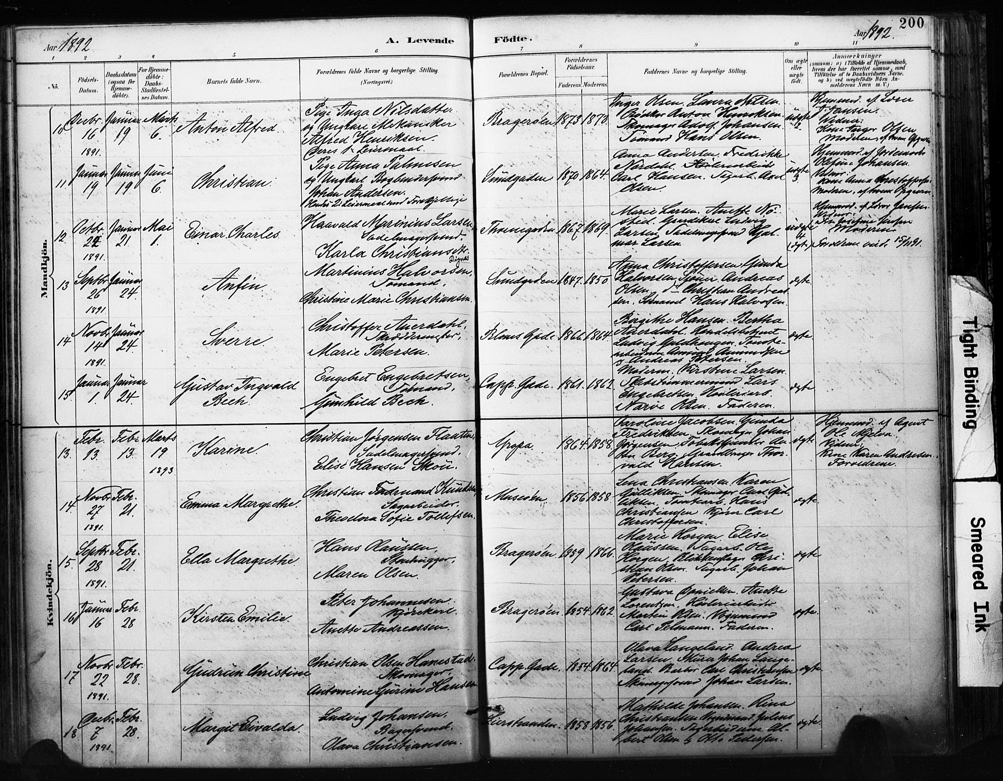 Bragernes kirkebøker, AV/SAKO-A-6/F/Fb/L0007: Parish register (official) no. II 7, 1885-1893, p. 200