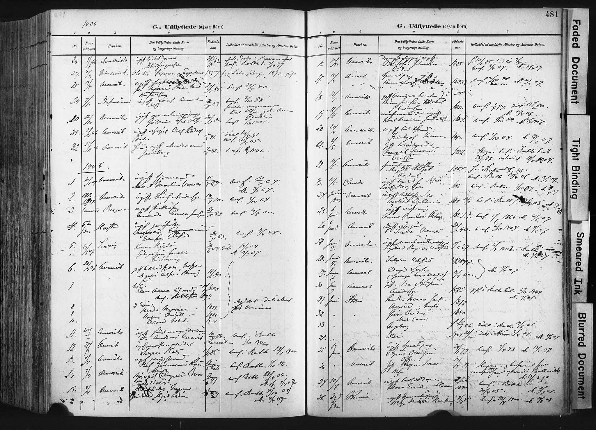 Ministerialprotokoller, klokkerbøker og fødselsregistre - Sør-Trøndelag, AV/SAT-A-1456/604/L0201: Parish register (official) no. 604A21, 1901-1911, p. 481