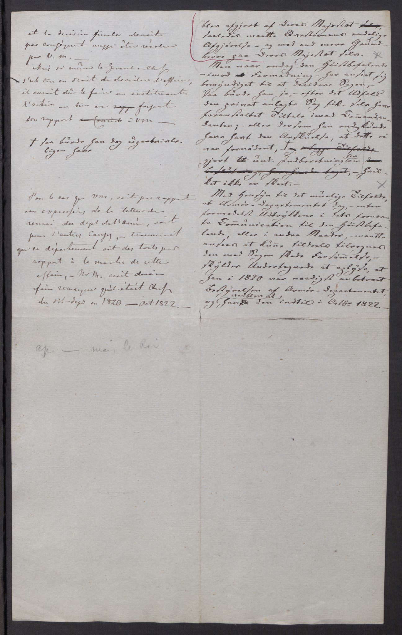 Motzfeldt-familien, AV/RA-PA-0234/D/L001b/0009: -- / "Til de trykte Optegnelser", 1821-1836