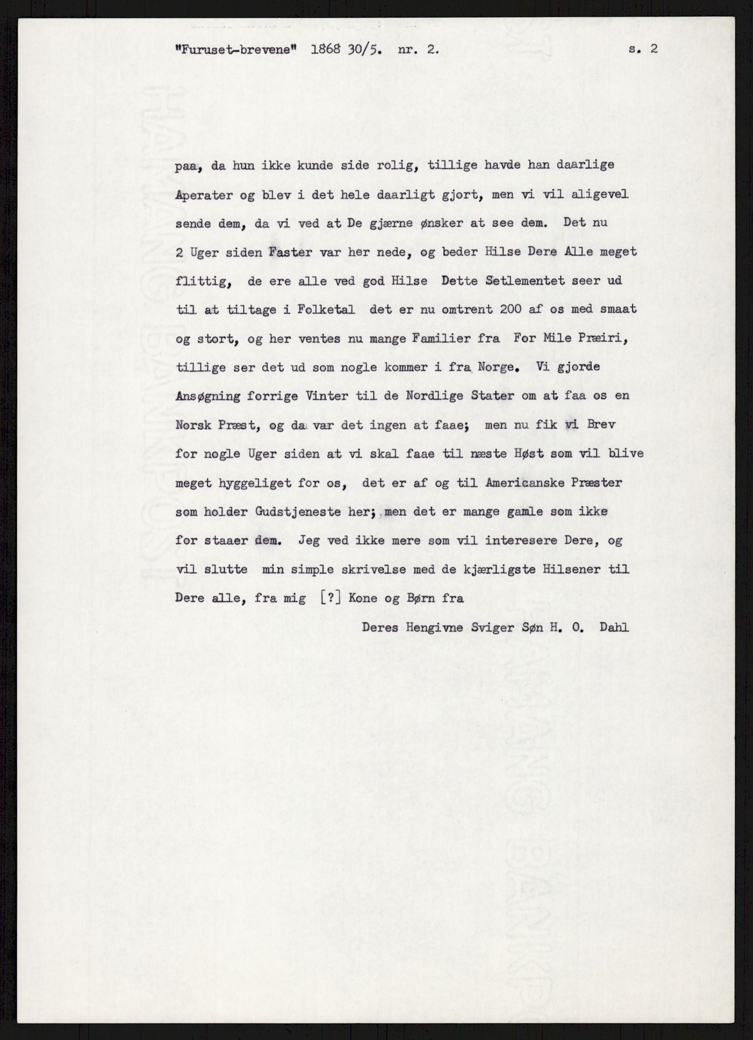 Samlinger til kildeutgivelse, Amerikabrevene, RA/EA-4057/F/L0007: Innlån fra Hedmark: Berg - Furusetbrevene, 1838-1914, p. 449