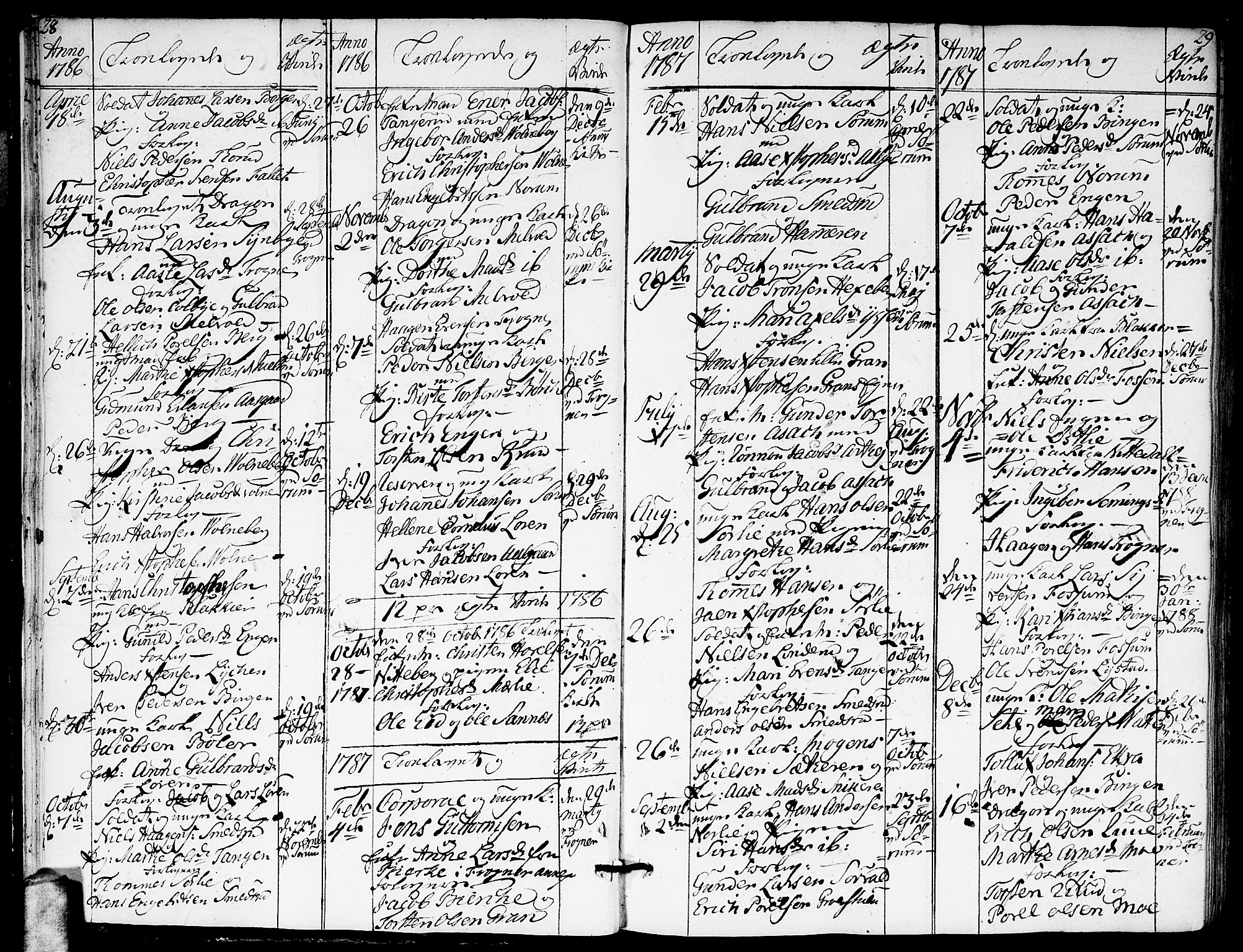 Sørum prestekontor Kirkebøker, SAO/A-10303/F/Fa/L0002: Parish register (official) no. I 2, 1759-1814, p. 28-29