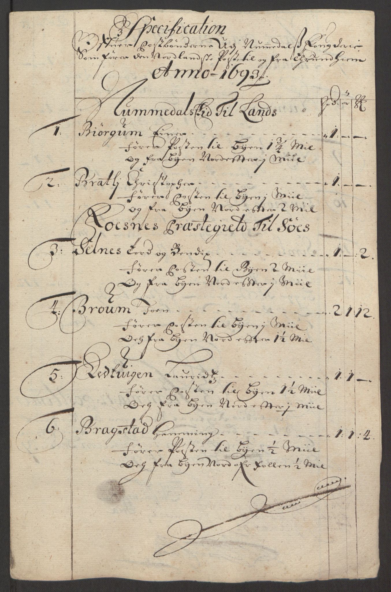 Rentekammeret inntil 1814, Reviderte regnskaper, Fogderegnskap, AV/RA-EA-4092/R64/L4424: Fogderegnskap Namdal, 1692-1695, p. 316