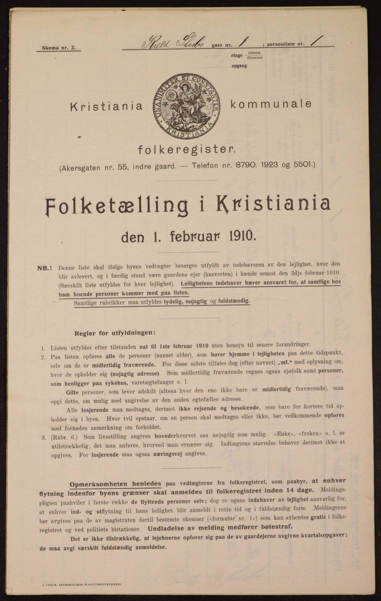 OBA, Municipal Census 1910 for Kristiania, 1910, p. 49809