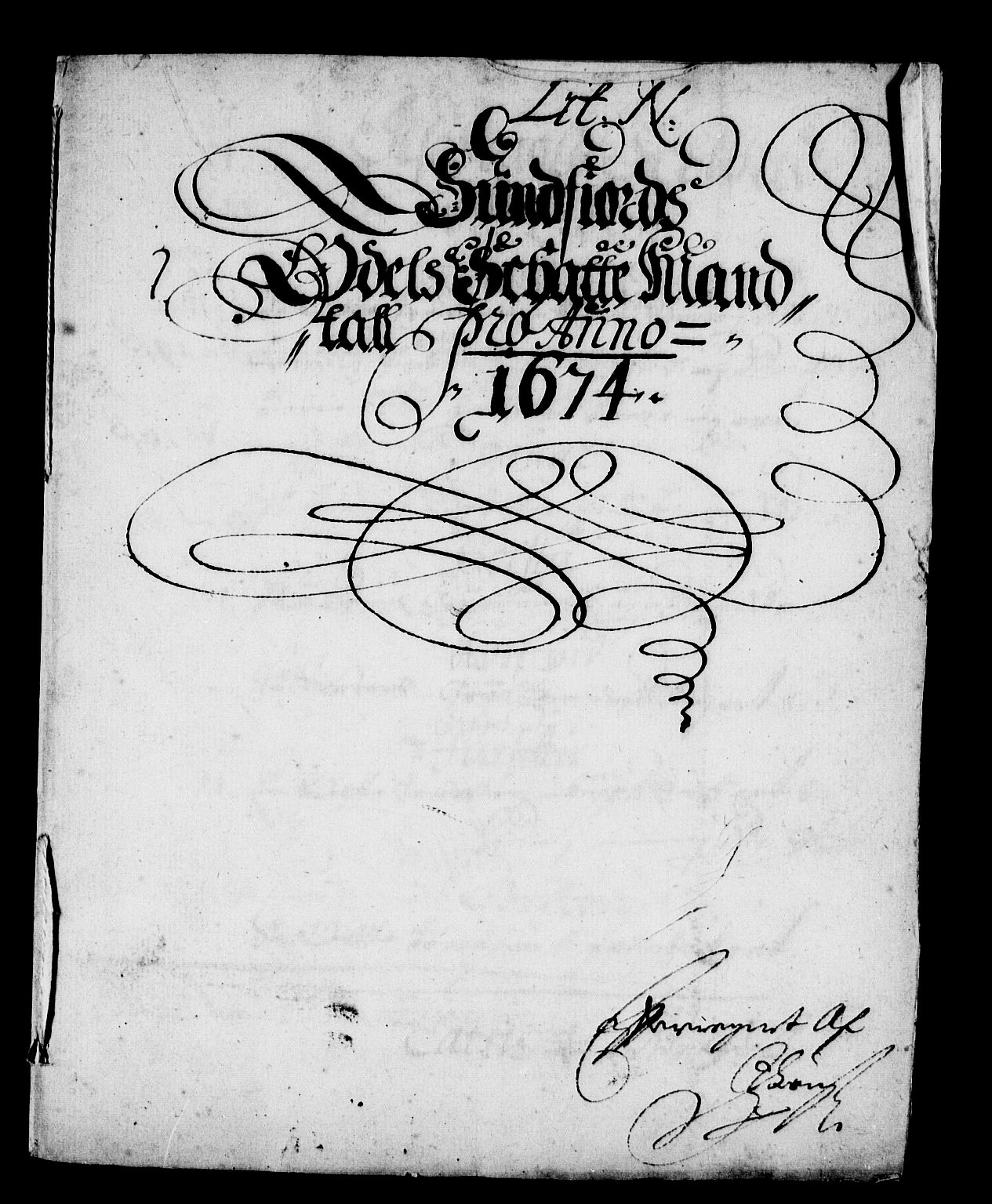 Rentekammeret inntil 1814, Reviderte regnskaper, Stiftamtstueregnskaper, Bergen stiftamt, AV/RA-EA-6043/R/Rc/L0038: Bergen stiftamt, 1673-1674