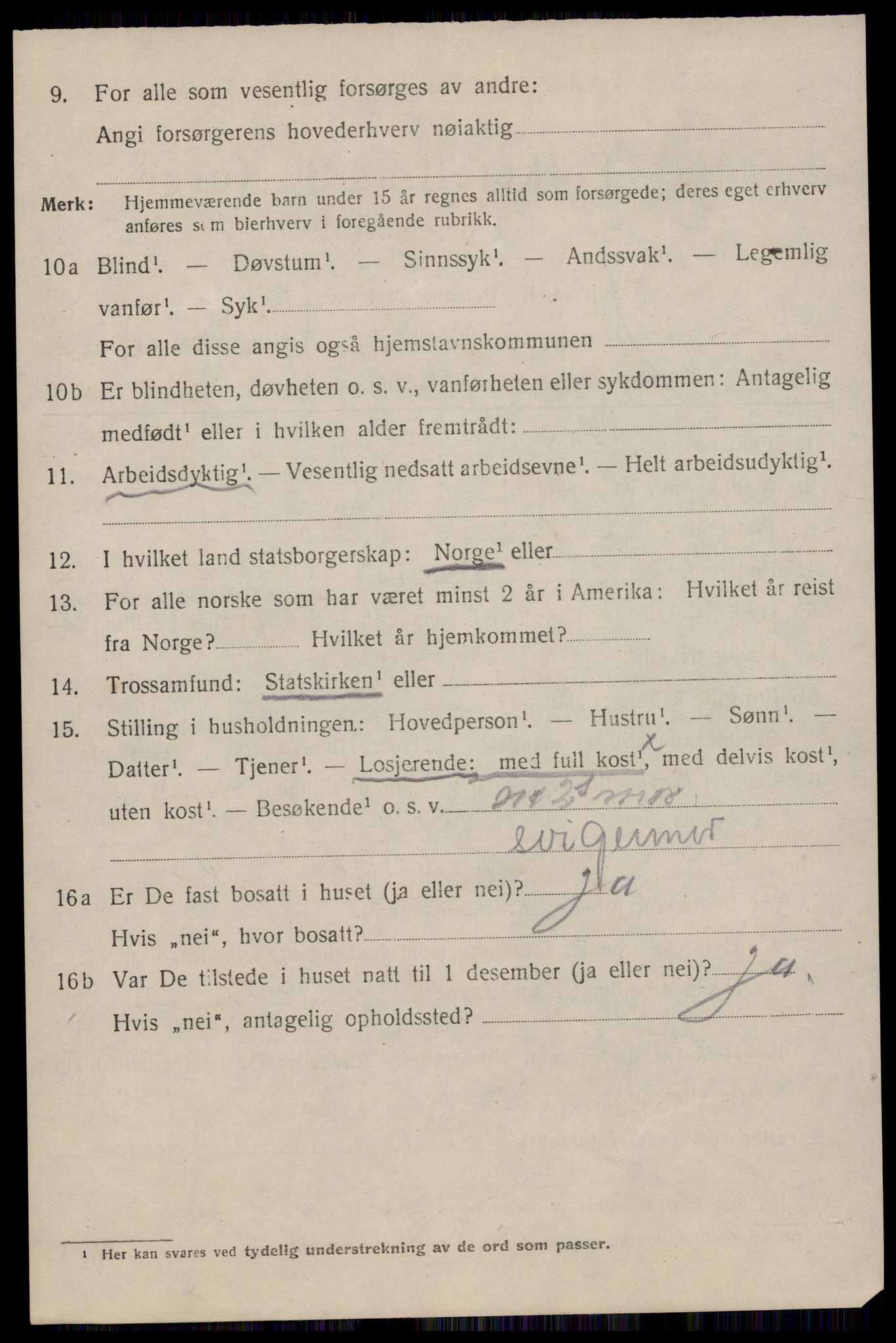 SAST, 1920 census for Sandnes, 1920, p. 5799