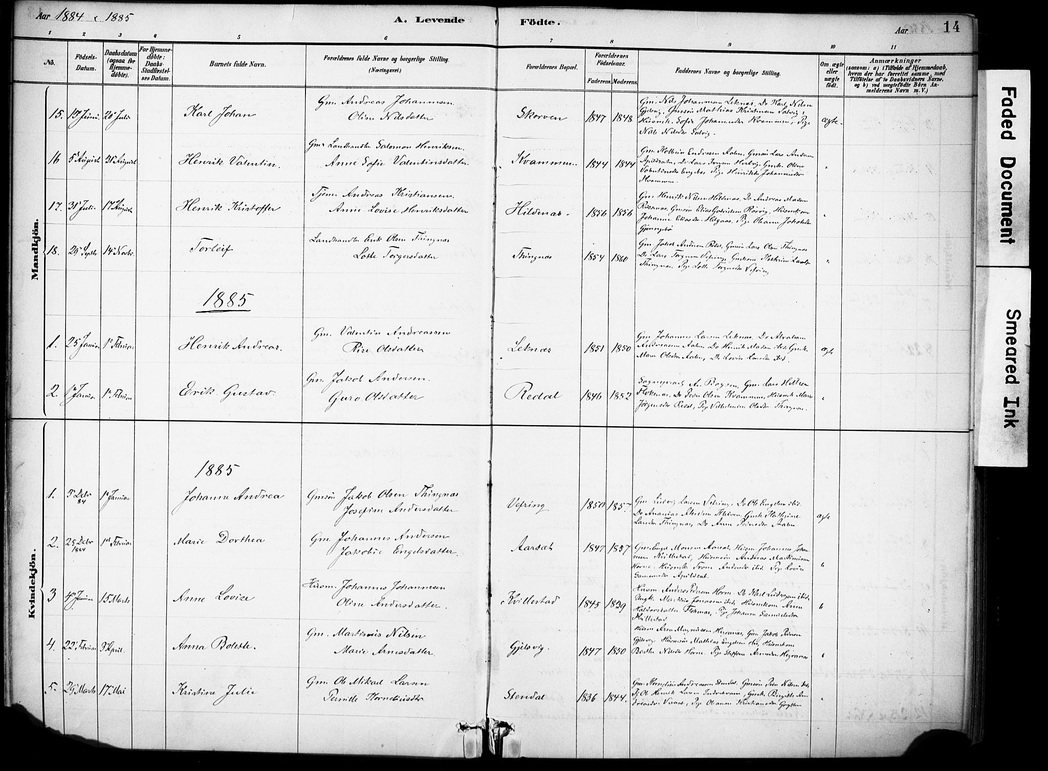Førde sokneprestembete, SAB/A-79901/H/Haa/Haae/L0001: Parish register (official) no. E 1, 1881-1911, p. 14