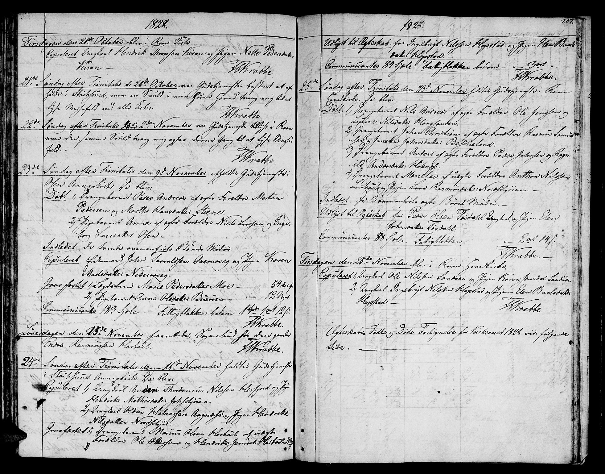Ministerialprotokoller, klokkerbøker og fødselsregistre - Sør-Trøndelag, SAT/A-1456/657/L0701: Parish register (official) no. 657A02, 1802-1831, p. 207