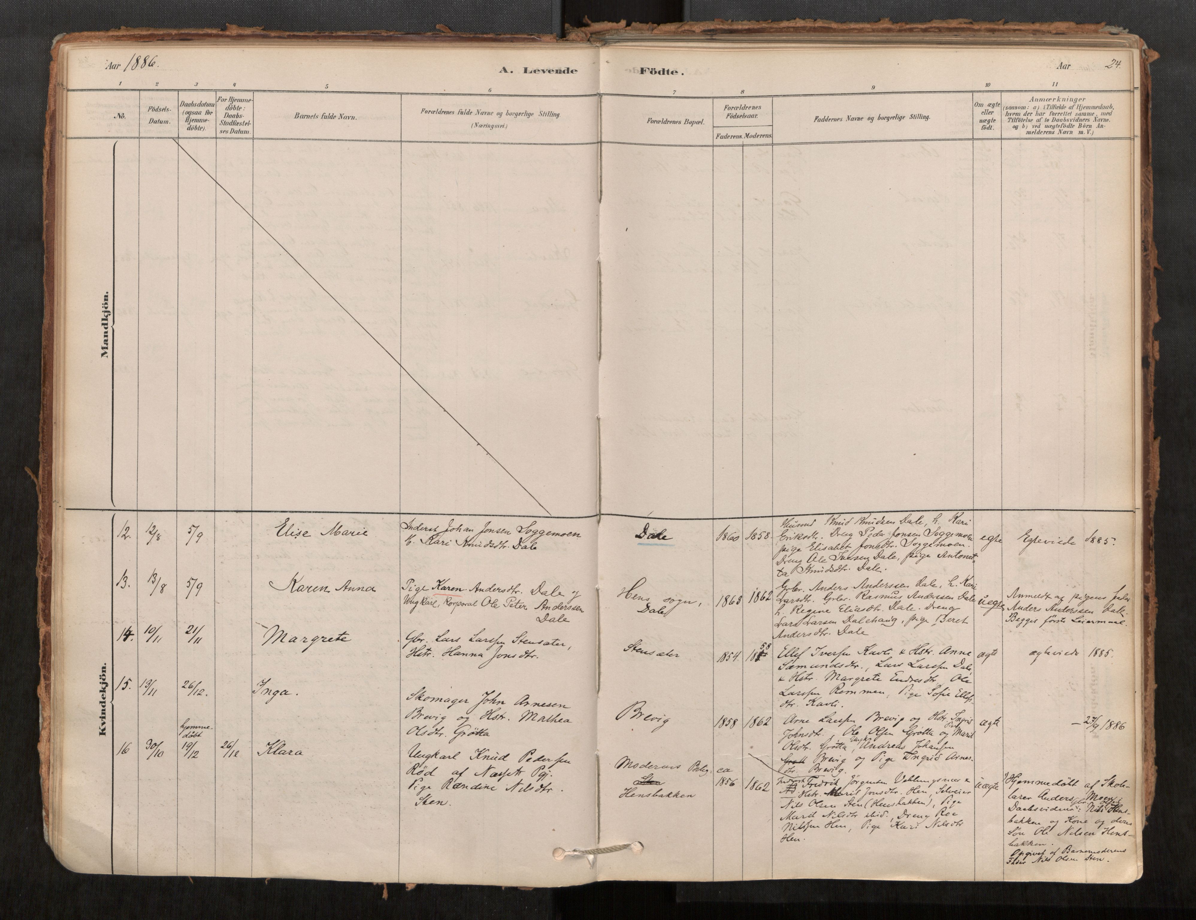 Ministerialprotokoller, klokkerbøker og fødselsregistre - Møre og Romsdal, AV/SAT-A-1454/545/L0594: Parish register (official) no. 545A03, 1878-1920, p. 24