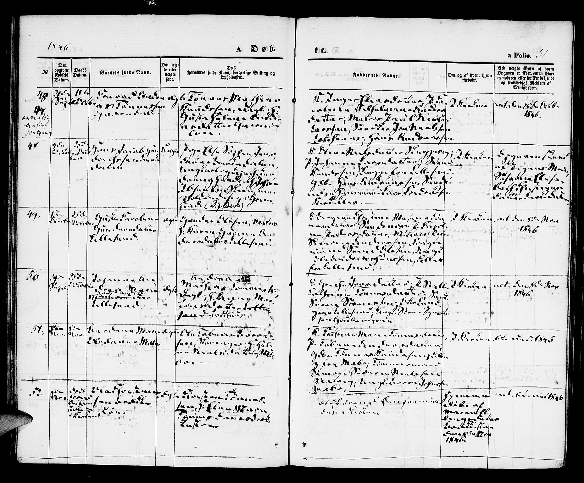 Vestre Moland sokneprestkontor, AV/SAK-1111-0046/F/Fa/Fab/L0005: Parish register (official) no. A 5, 1841-1849, p. 31