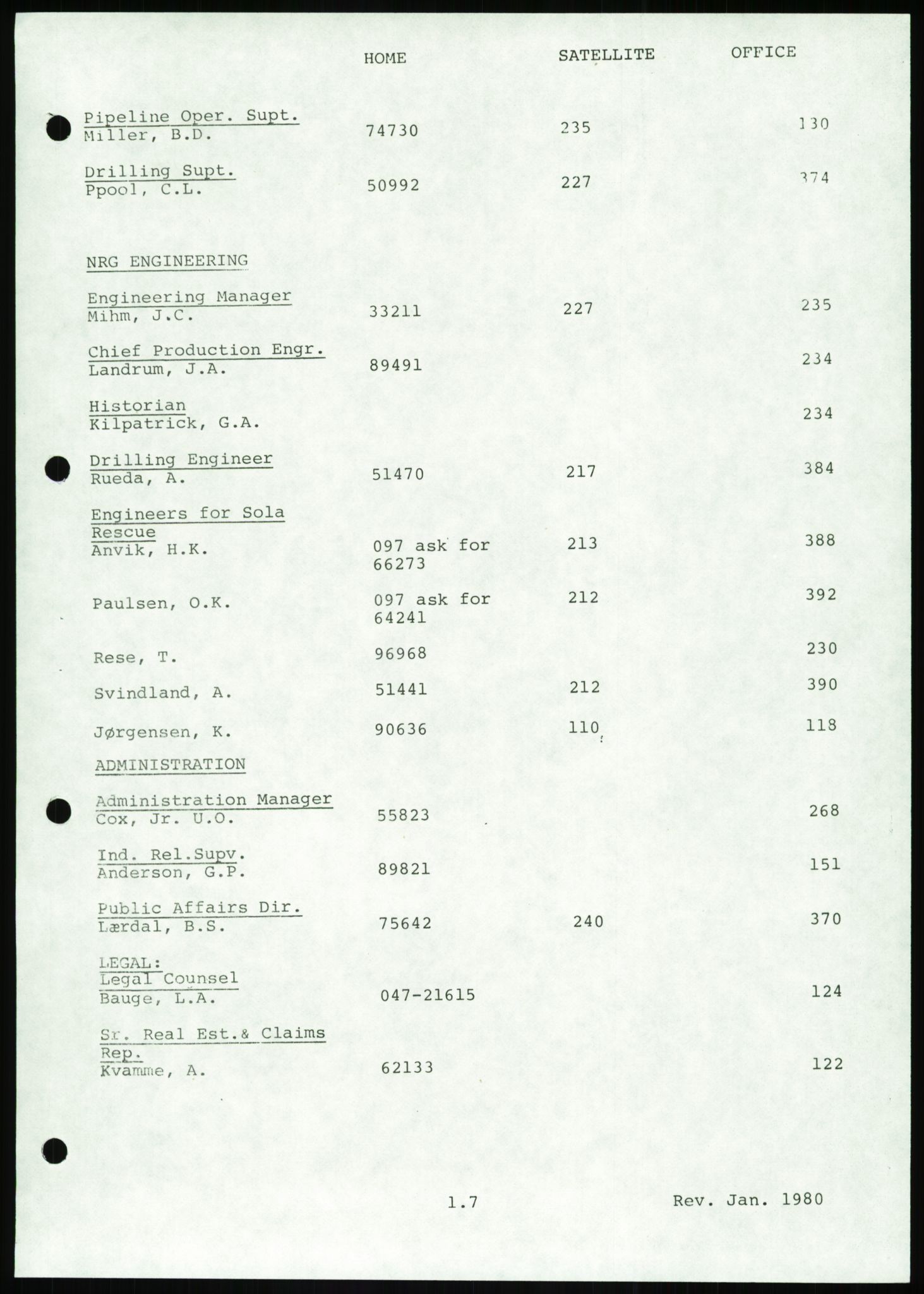 Justisdepartementet, Granskningskommisjonen ved Alexander Kielland-ulykken 27.3.1980, AV/RA-S-1165/D/L0016: O Beredskapsplaner (Doku.liste + O1-O3 av 3), 1980-1981, p. 16