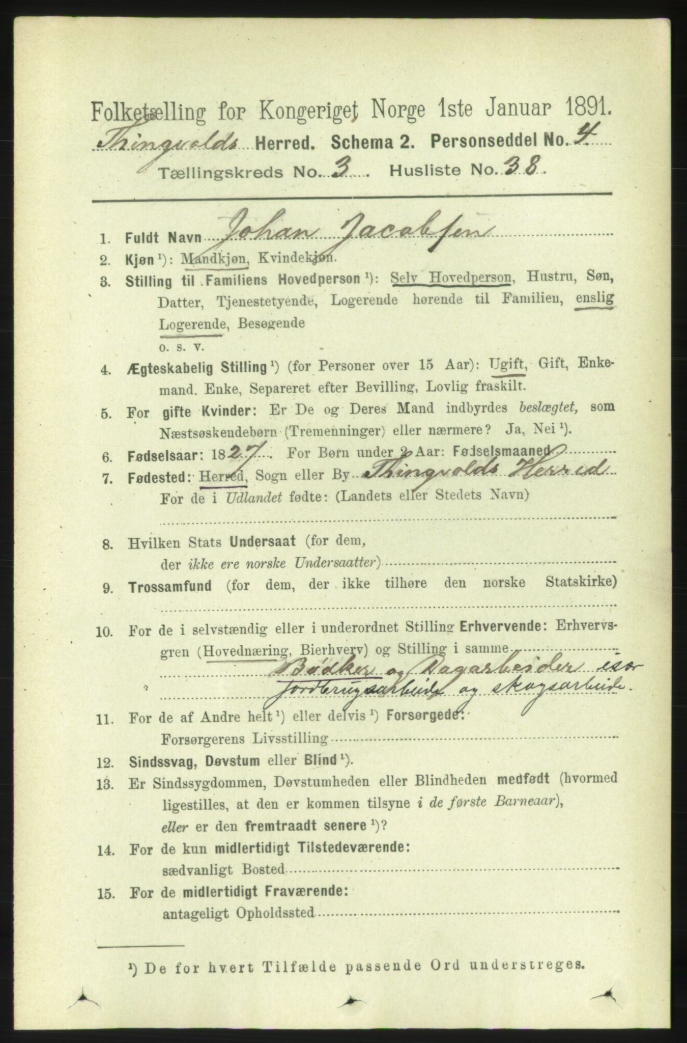 RA, 1891 census for 1560 Tingvoll, 1891, p. 1268