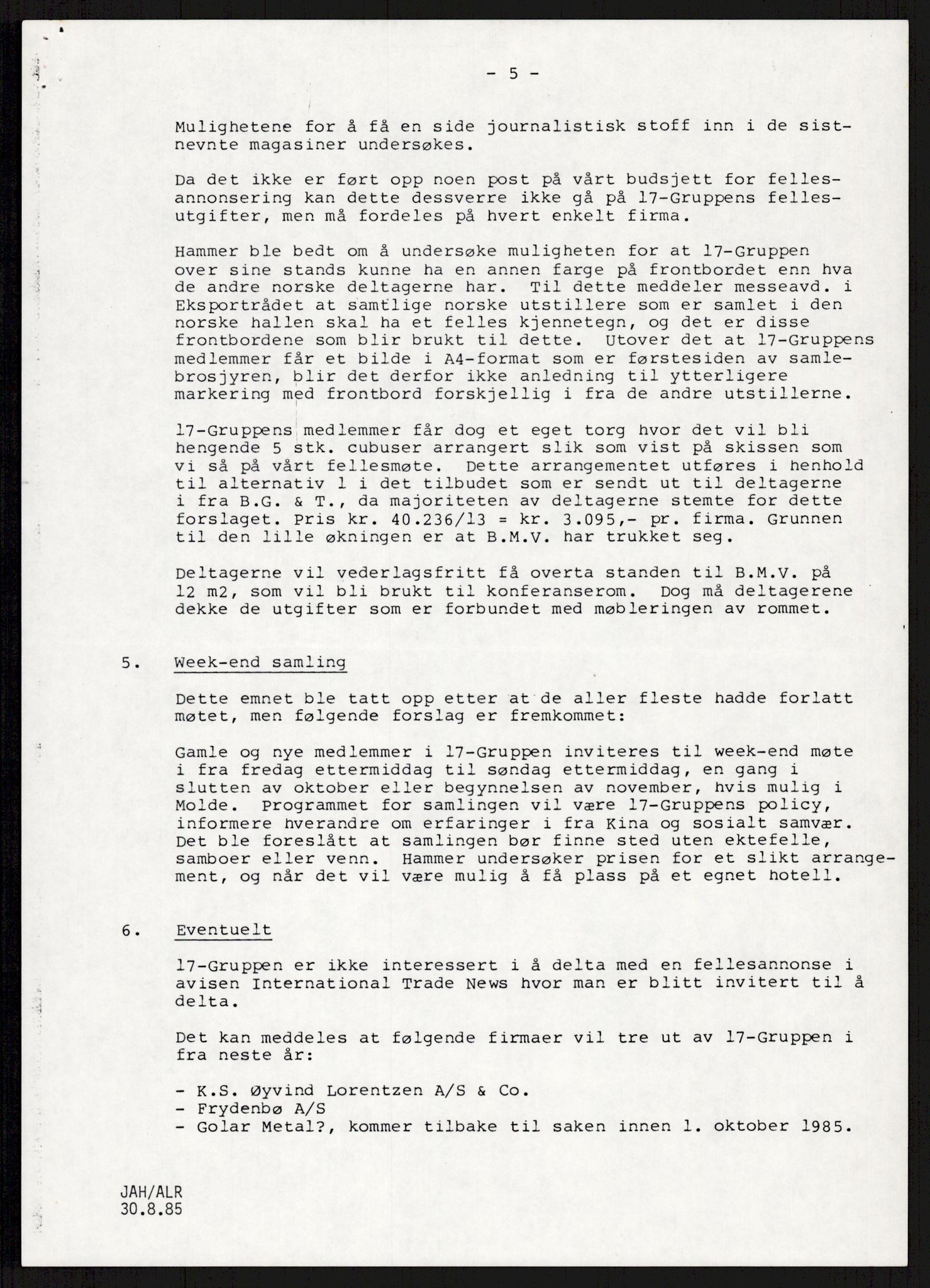 "17-Gruppen Kina", AV/RA-PA-1688/A/L0001: Møtereferater, 1979-1986, p. 229