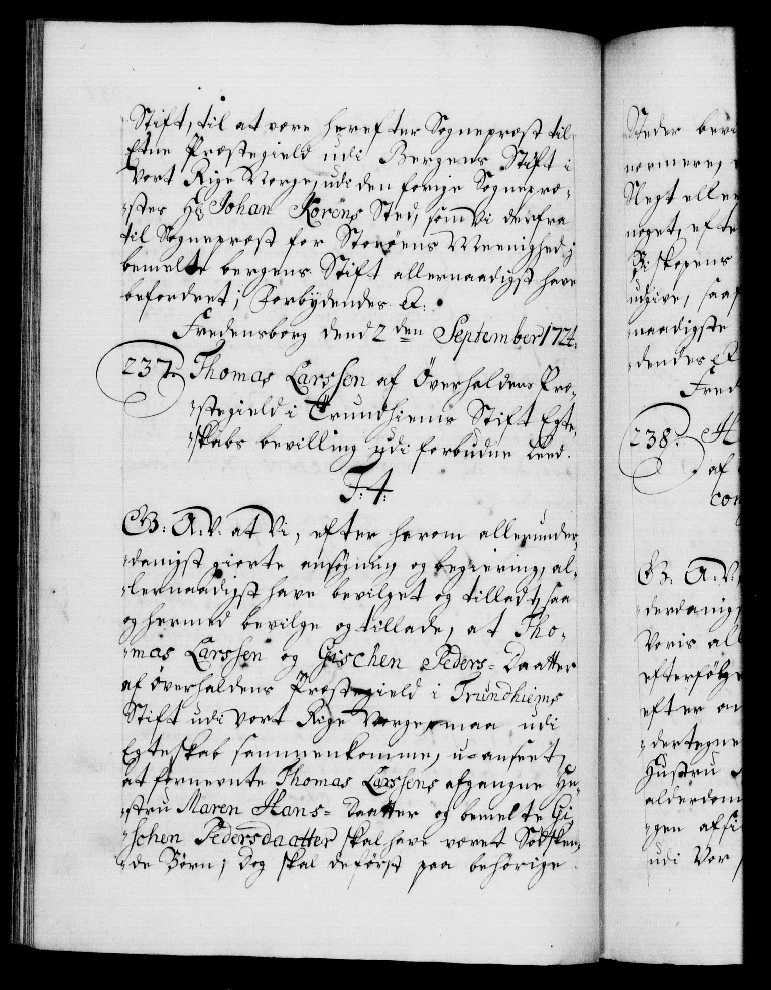 Danske Kanselli 1572-1799, AV/RA-EA-3023/F/Fc/Fca/Fcaa/L0024: Norske registre, 1723-1725, p. 384b