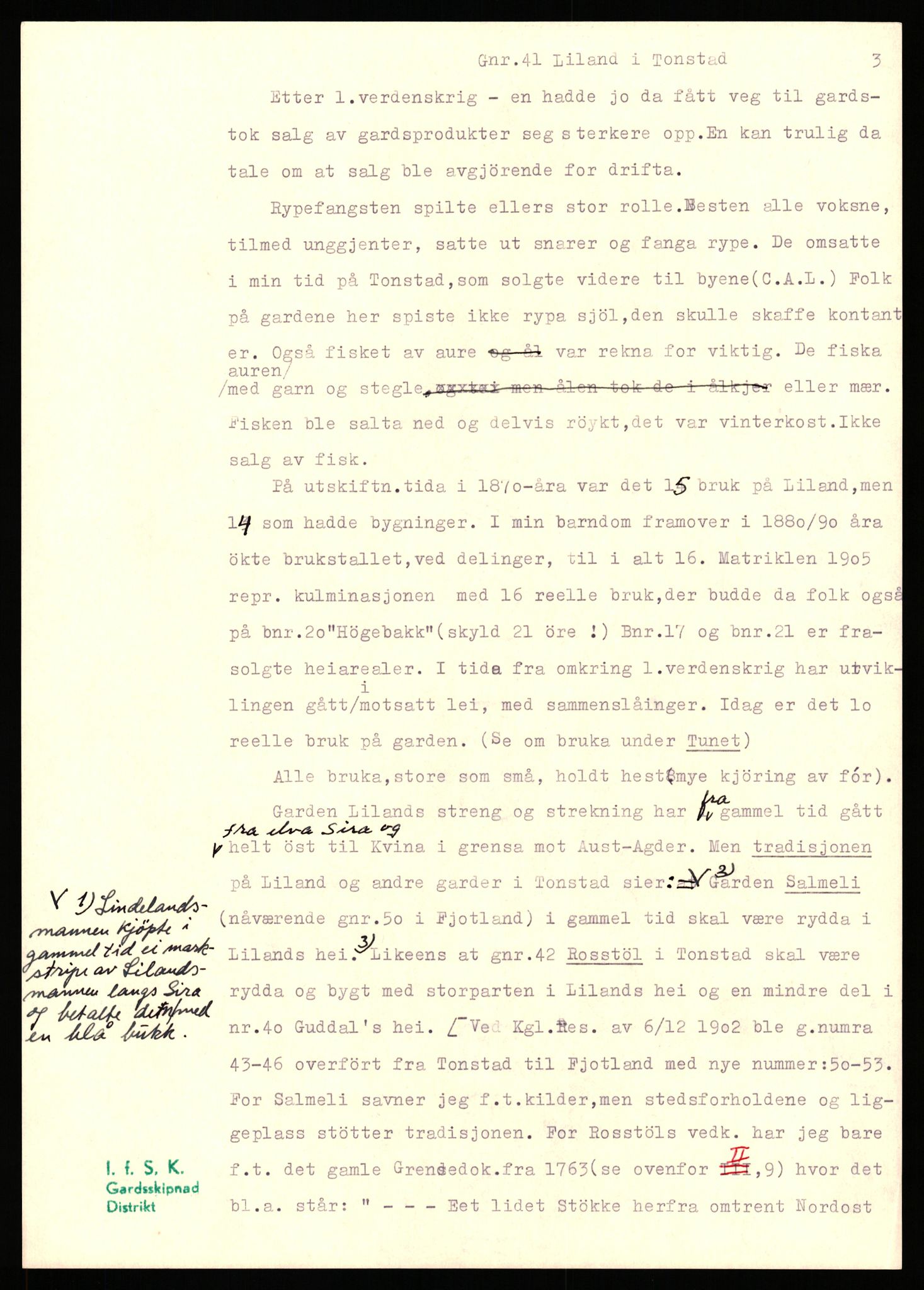 Instituttet for sammenlignende kulturforskning, AV/RA-PA-0424/H/L0169: Eske D159: Manuskripter (1.trykk) distriktsgransking, 1922-1990, p. 681