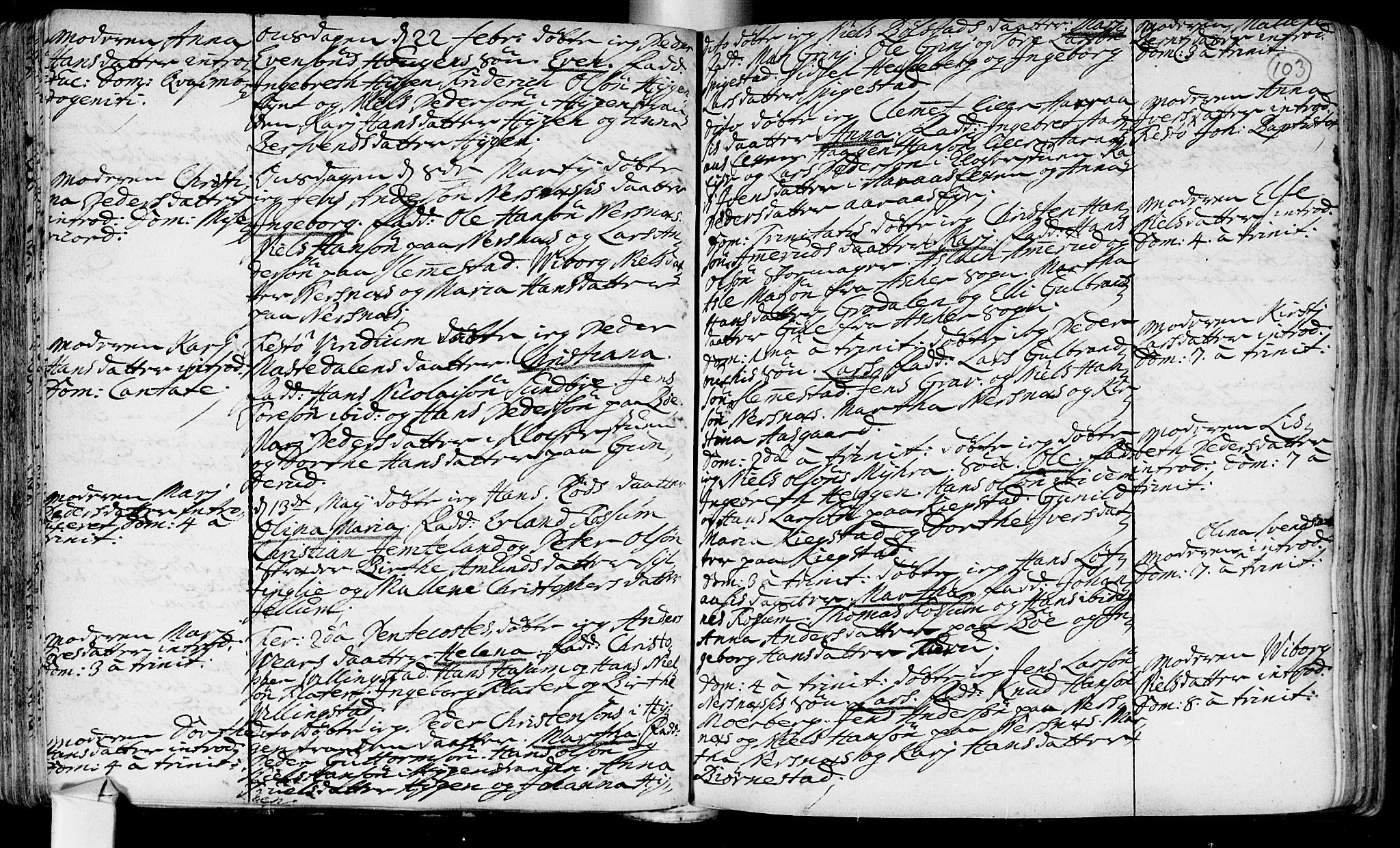 Røyken kirkebøker, AV/SAKO-A-241/F/Fa/L0002: Parish register (official) no. 2, 1731-1782, p. 103