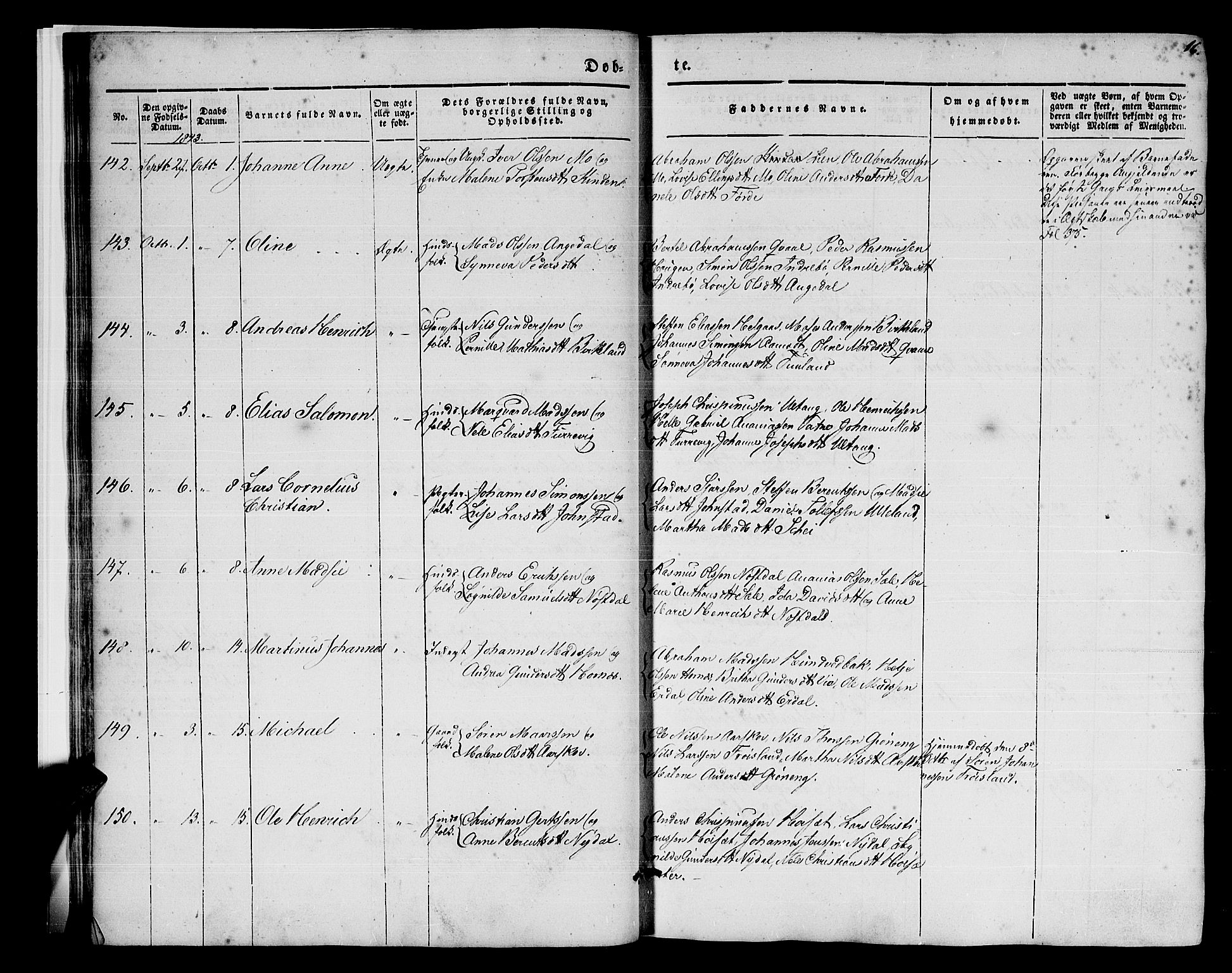 Førde sokneprestembete, SAB/A-79901/H/Haa/Haaa/L0007: Parish register (official) no. A 7, 1843-1860, p. 16