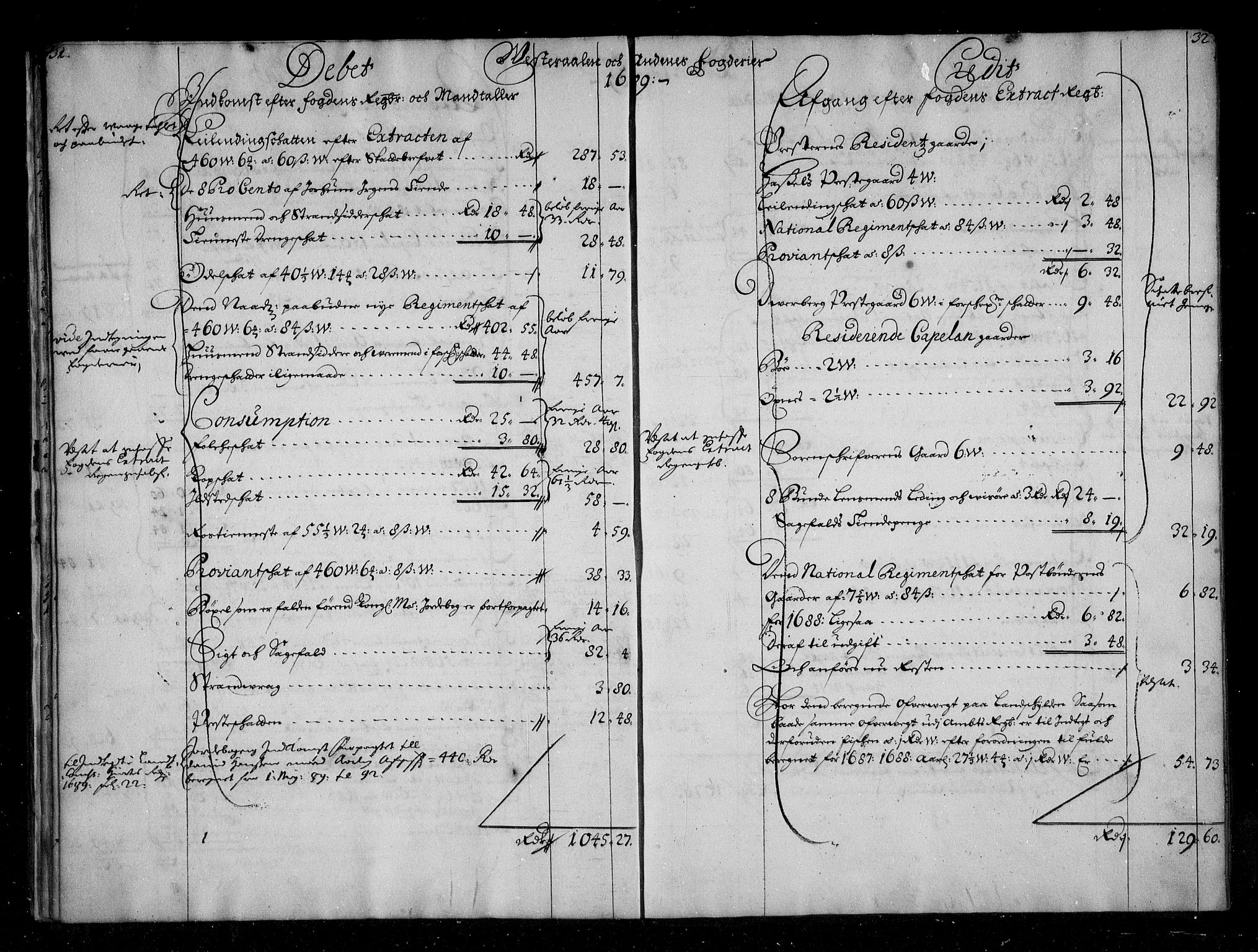 Rentekammeret inntil 1814, Reviderte regnskaper, Stiftamtstueregnskaper, Trondheim stiftamt og Nordland amt, AV/RA-EA-6044/R/Rg/L0088: Trondheim stiftamt og Nordland amt, 1686-1690