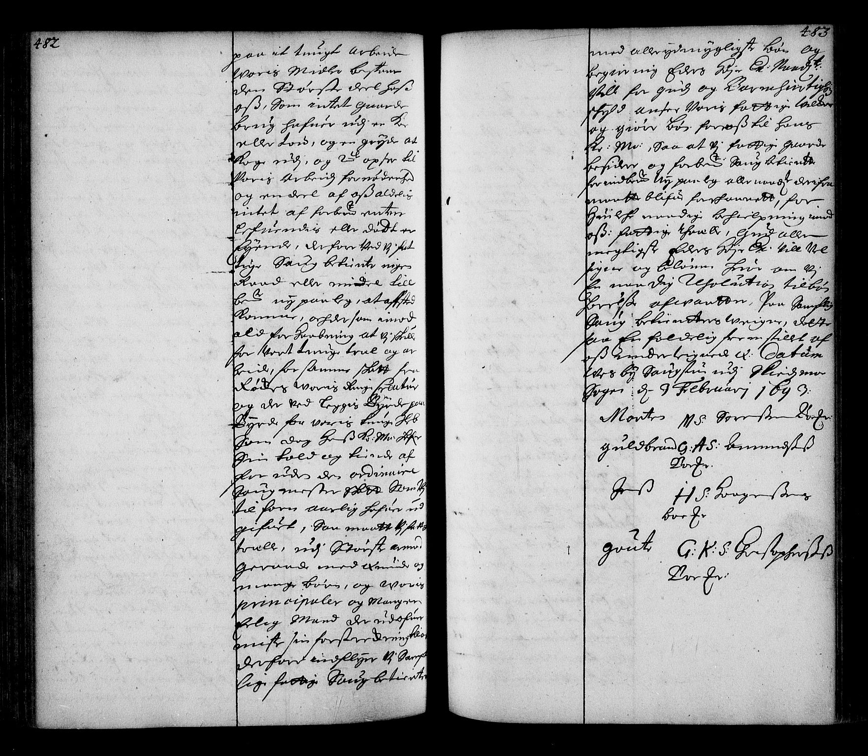 Stattholderembetet 1572-1771, AV/RA-EA-2870/Ae/L0010: Supplikasjons- og resolusjonsprotokoll, 1692-1693, p. 482-483