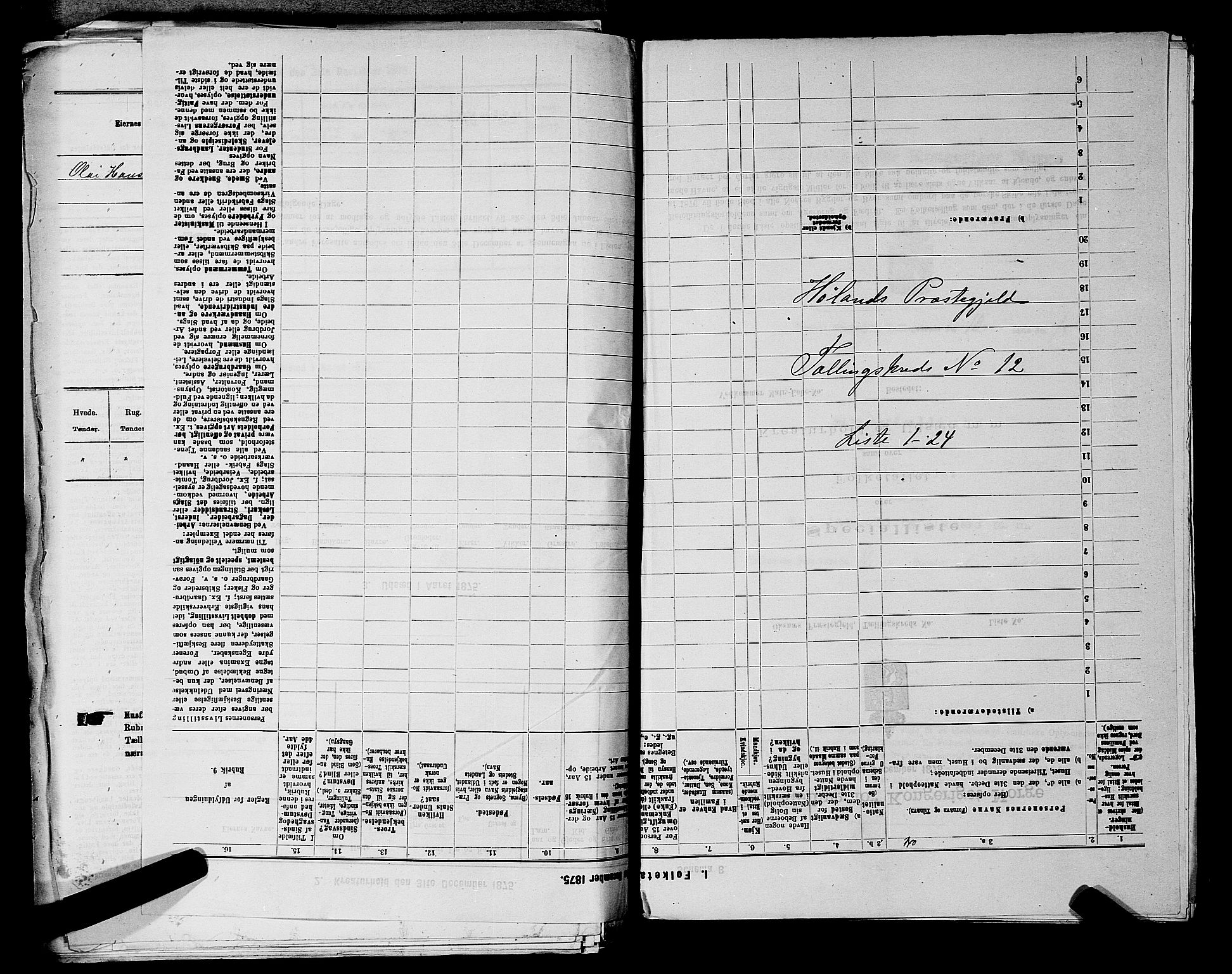 RA, 1875 census for 0221P Høland, 1875, p. 2134