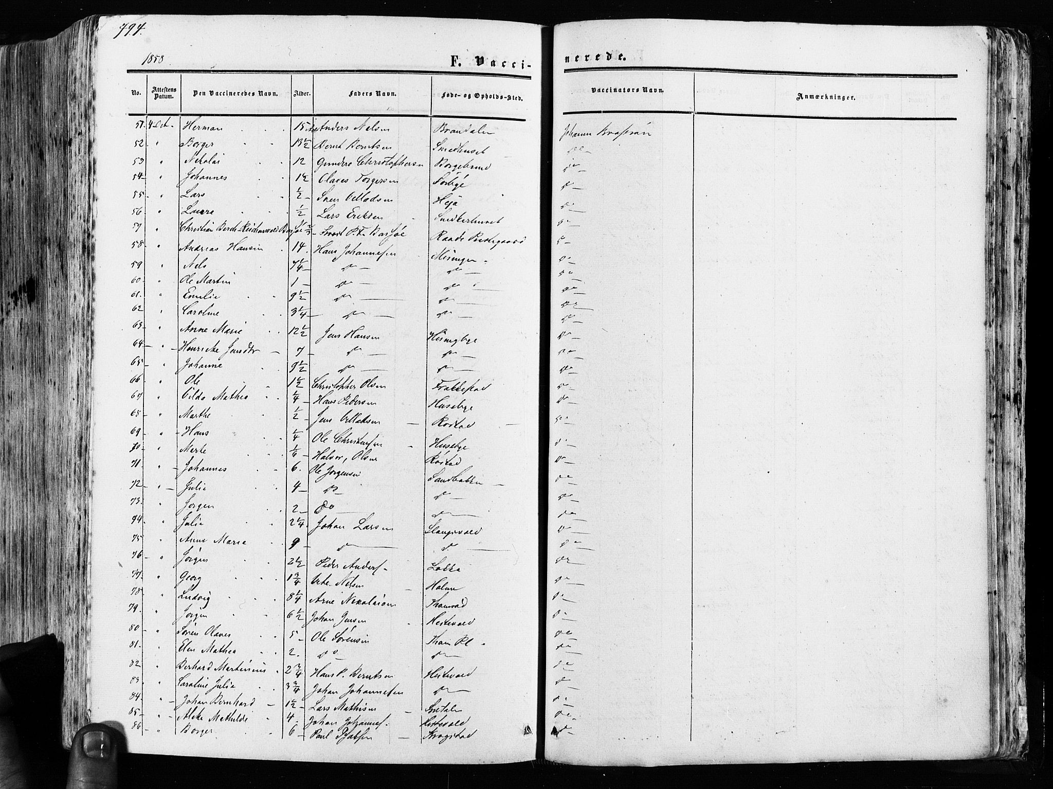 Råde prestekontor kirkebøker, AV/SAO-A-2009/F/Fa/L0006: Parish register (official) no. 6, 1854-1877, p. 494