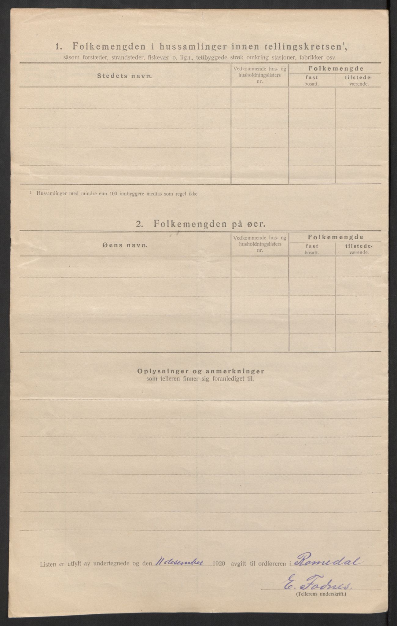 SAH, 1920 census for Romedal, 1920, p. 45