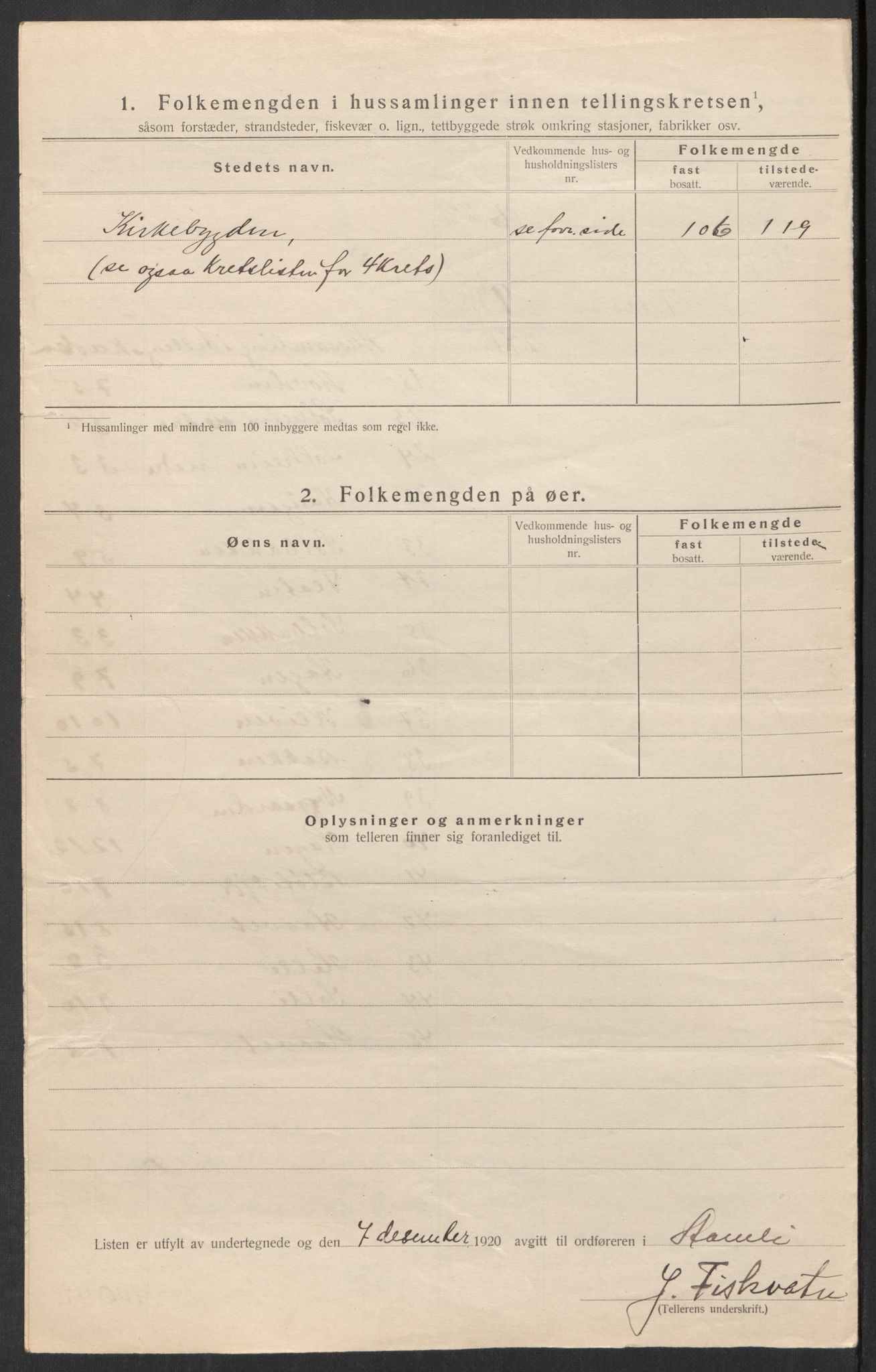 SAK, 1920 census for Åmli, 1920, p. 14