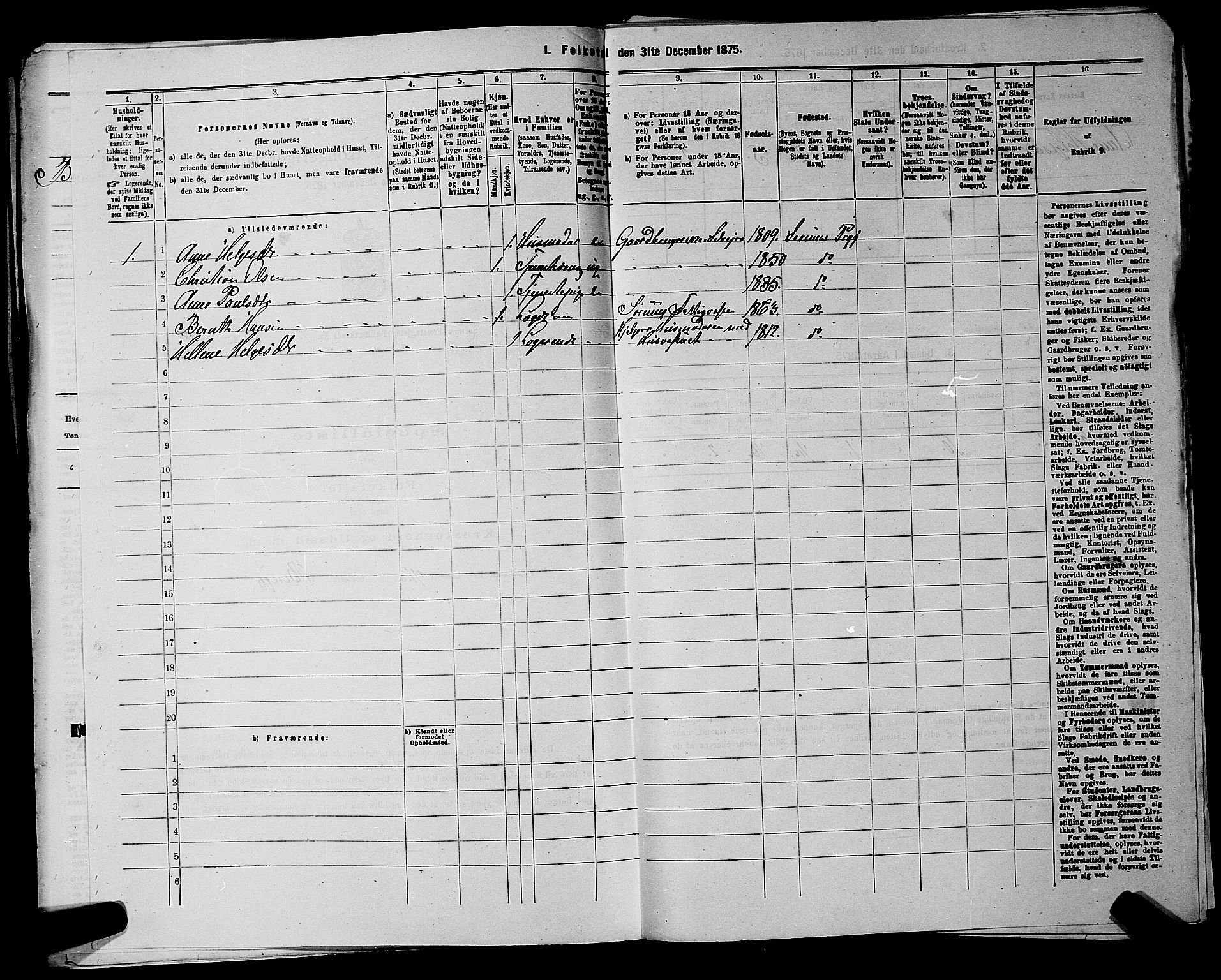 RA, 1875 census for 0226P Sørum, 1875, p. 466