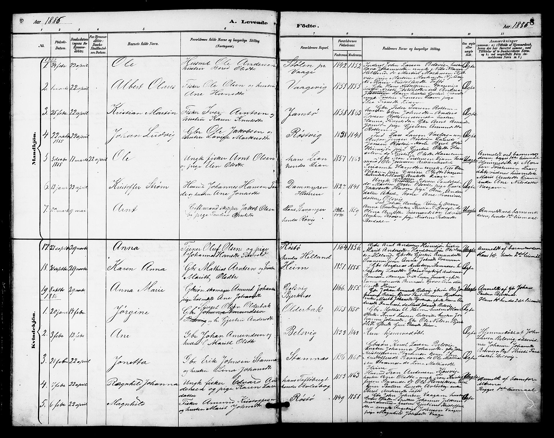 Ministerialprotokoller, klokkerbøker og fødselsregistre - Sør-Trøndelag, SAT/A-1456/633/L0519: Parish register (copy) no. 633C01, 1884-1905, p. 8