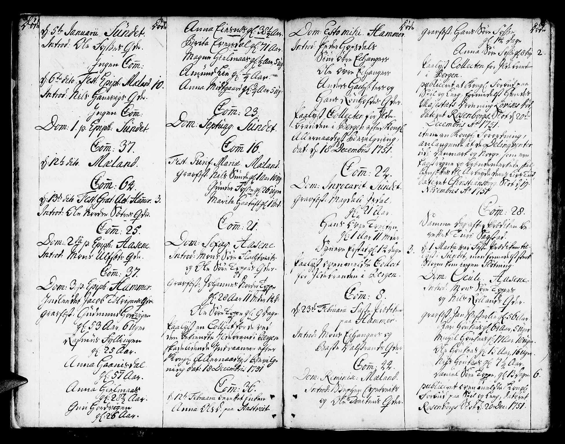 Hamre sokneprestembete, AV/SAB-A-75501/H/Ha/Haa/Haaa/L0006: Parish register (official) no. A 6, 1750-1761, p. 8